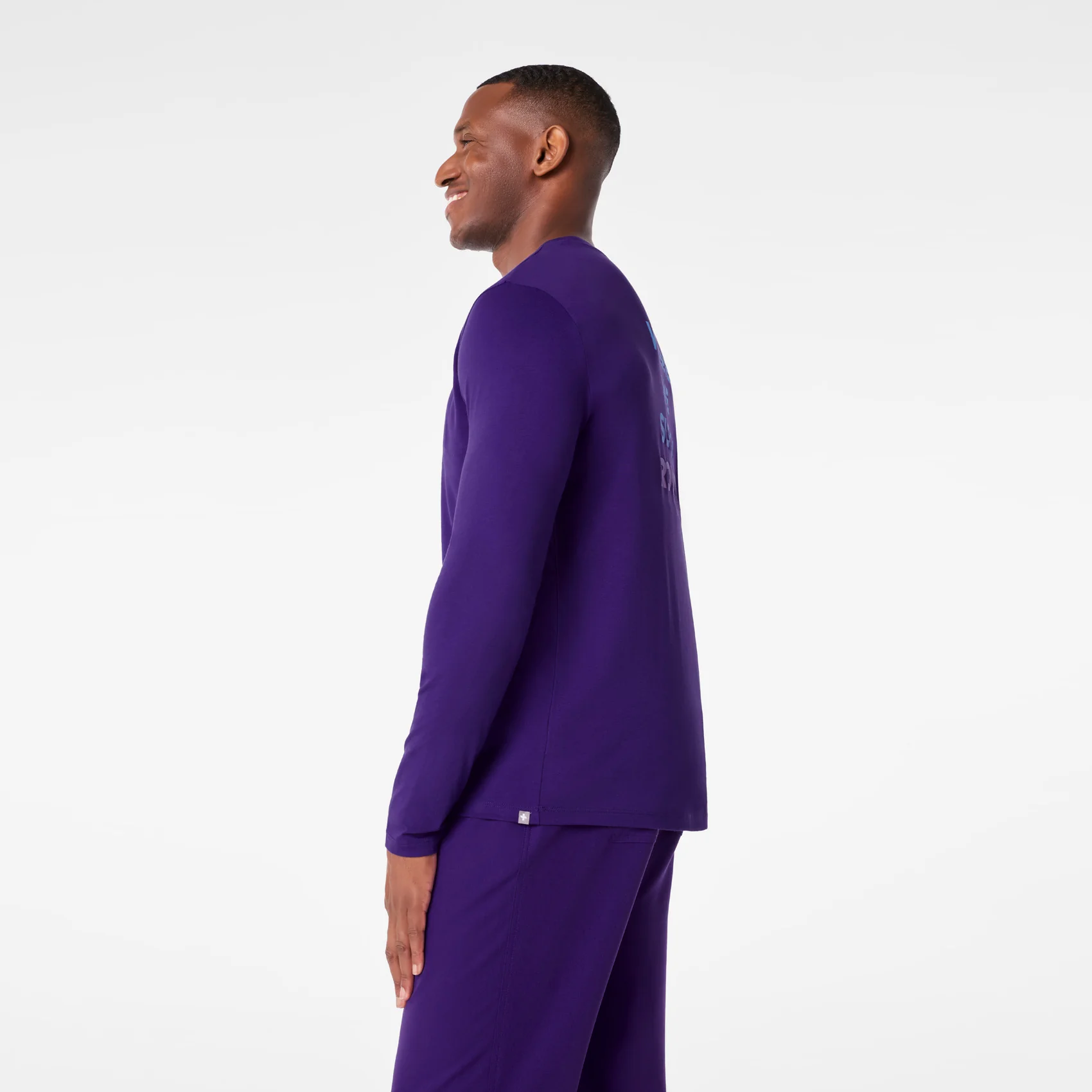 men's Purple Pulse Sleigh Rounds Supersoft - Longsleeve Underscrub - Image 7