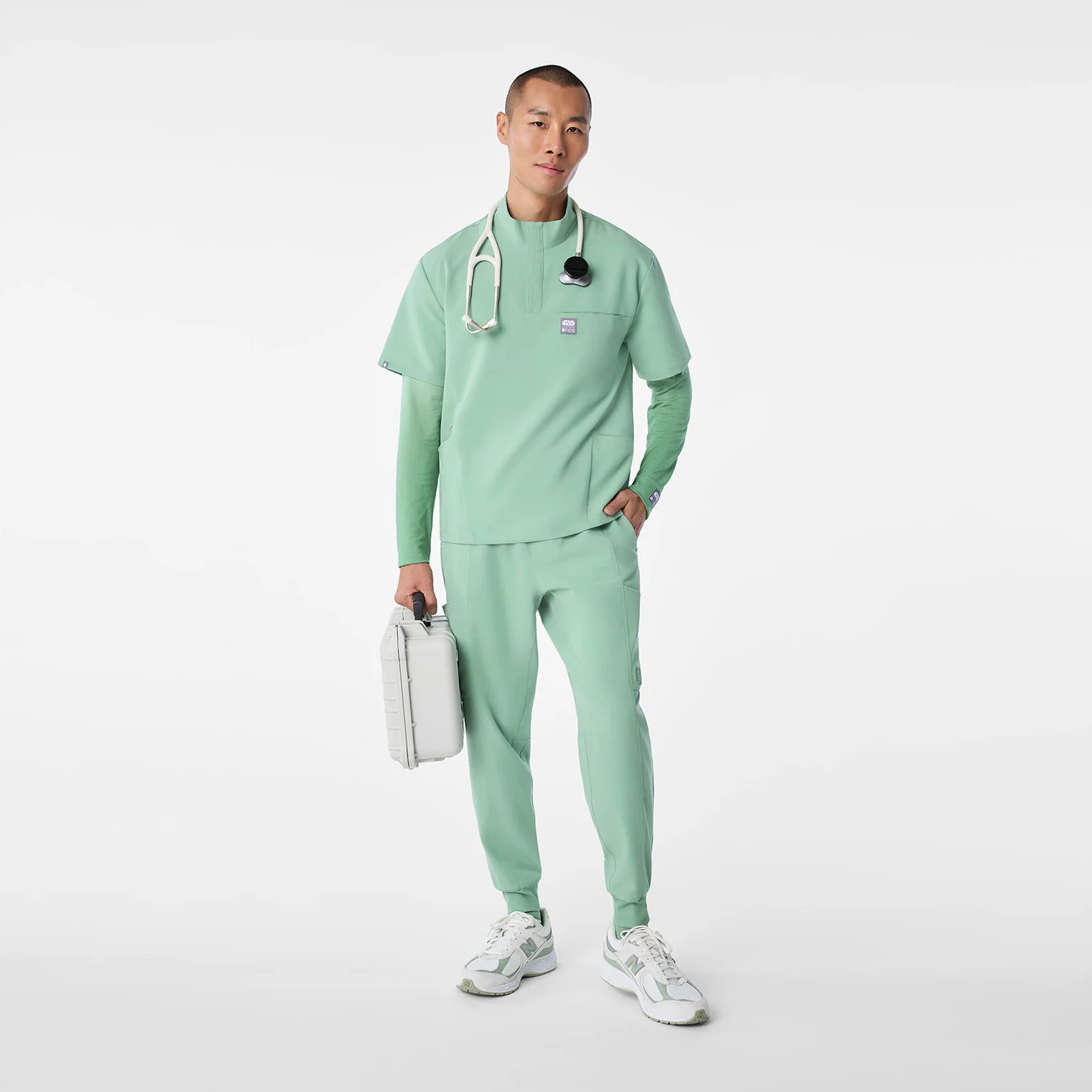 men's Ombre Jade STAR WARS™ | FIGS Makato Seamless - Longsleeve Underscrub - Image 9