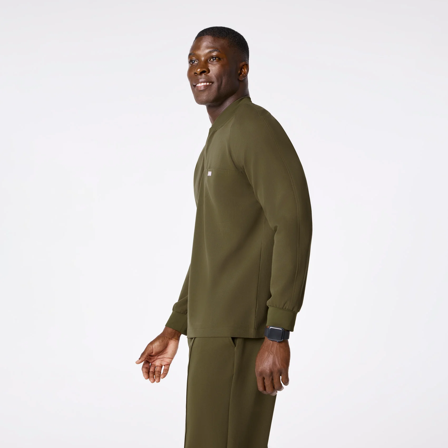 men's Spruce Stratton Henley - Longsleeve Scrub Top - Image 4
