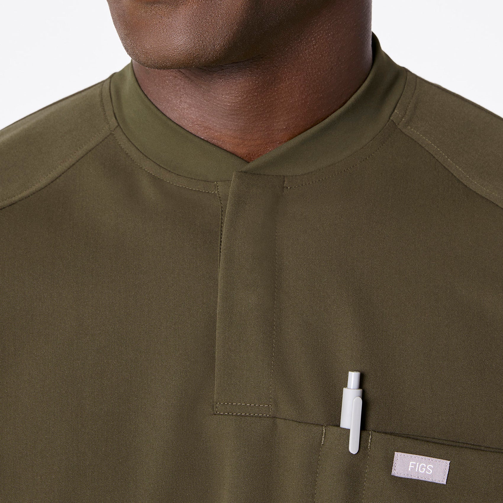 men's Spruce Stratton Henley - Longsleeve Scrub Top - Image 7
