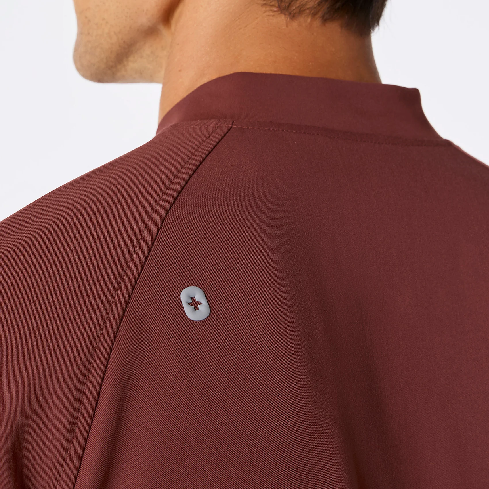 men's Walnut Stratton Henley - Longsleeve Scrub Top - Image 6