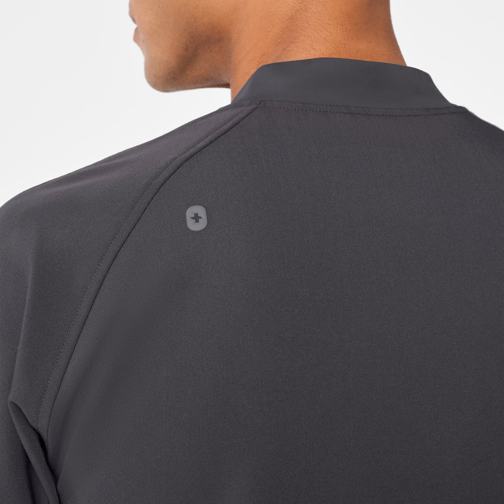 men's Charcoal Stratton Henley - Shortsleeve Scrub Top - Image 6