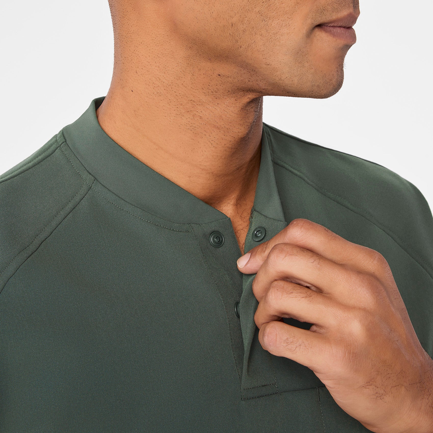 men's Moss Stratton Henley - Shortsleeve Scrub Top - Image 2