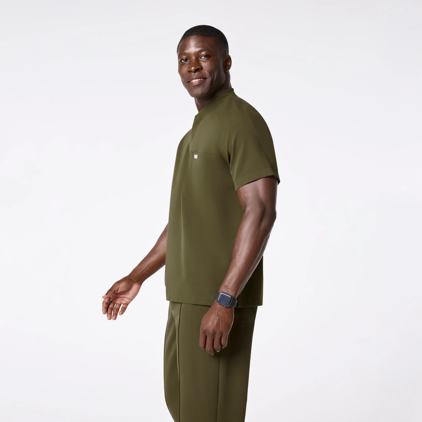 men's Spruce Stratton Henley - Shortsleeve Scrub Top - Image 4