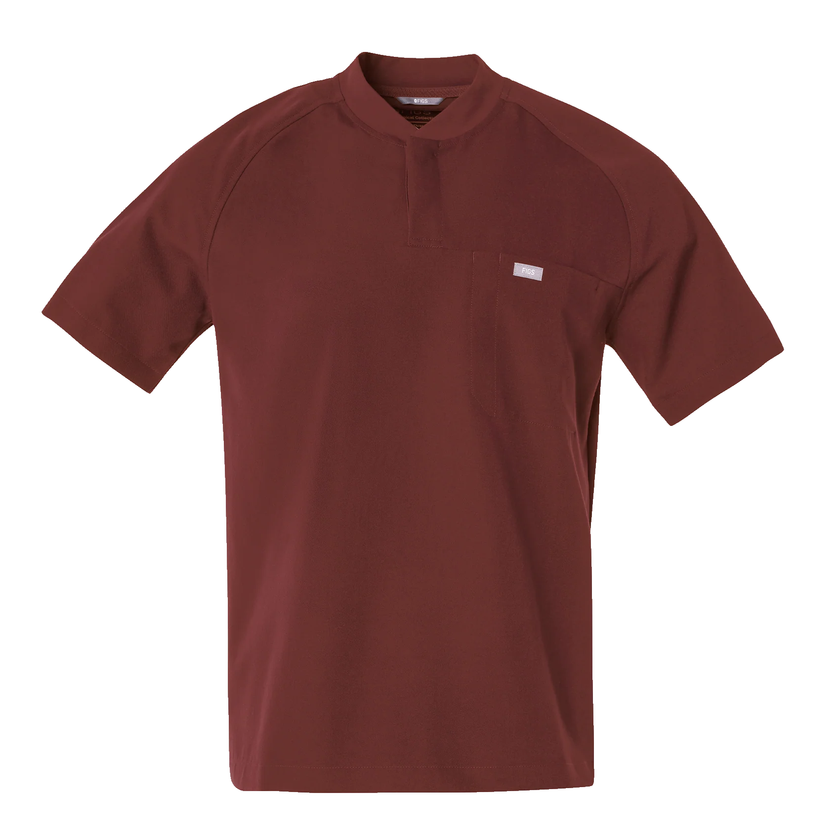 men's Walnut Stratton Henley - Shortsleeve Scrub Top - Image 7