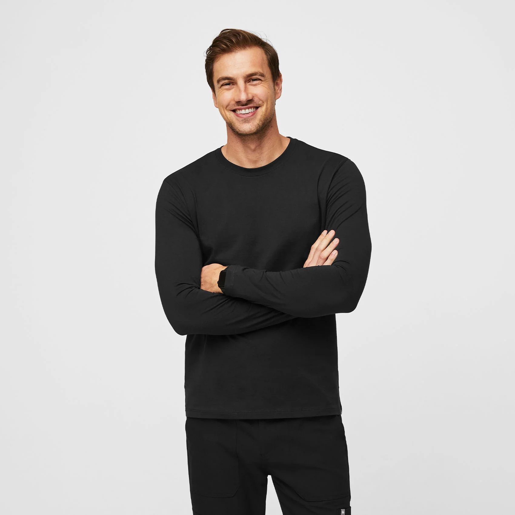 Men's Black Supersoft - Longsleeve Underscrub