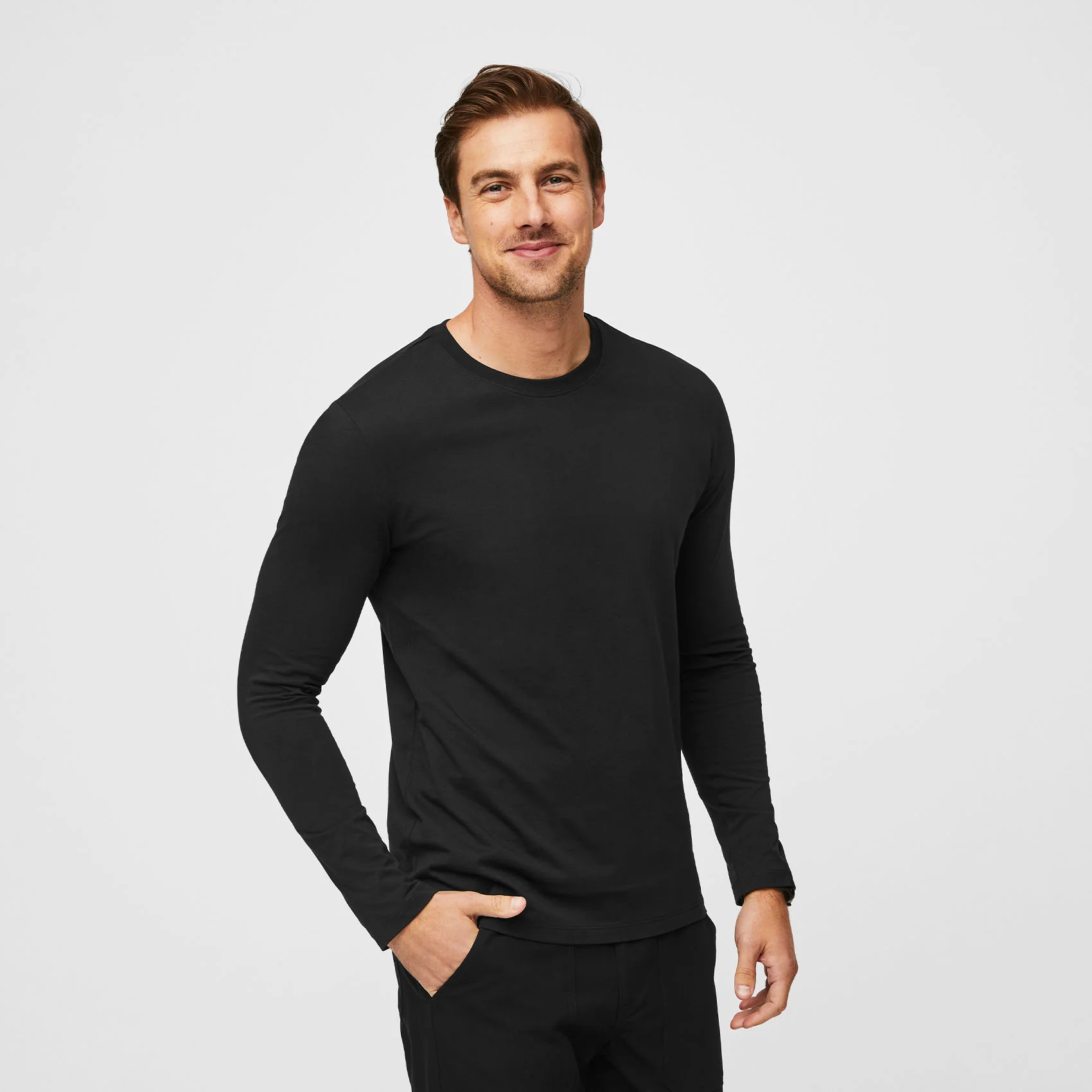 Men's Black Supersoft - Longsleeve Underscrub - Image 5