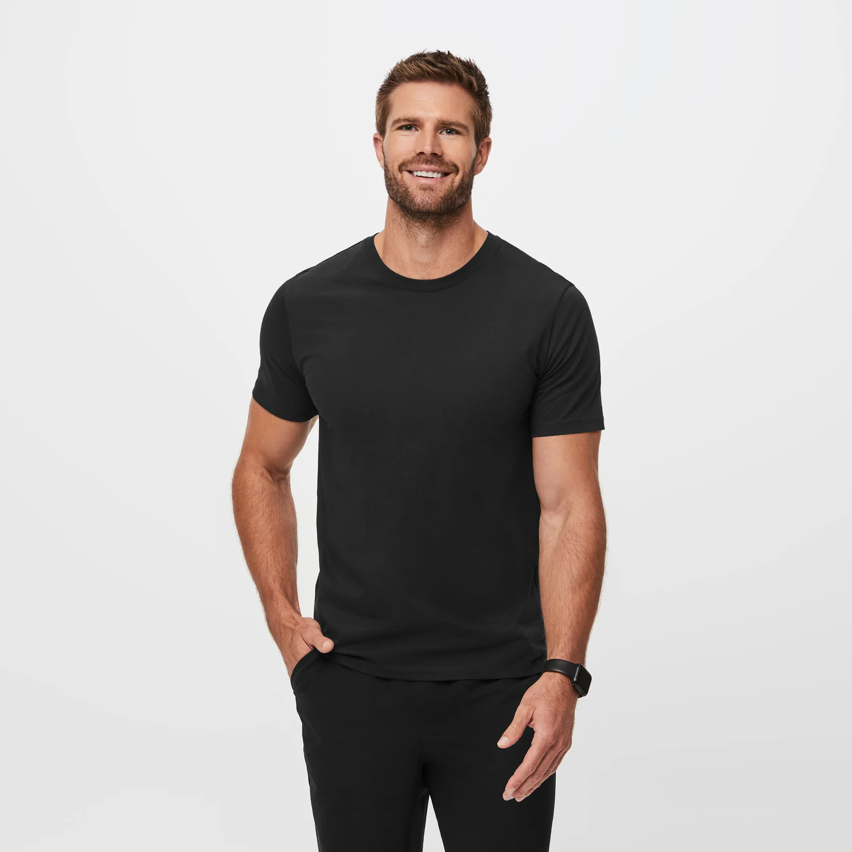 Men's Black Supersoft - Shortsleeve Underscrub