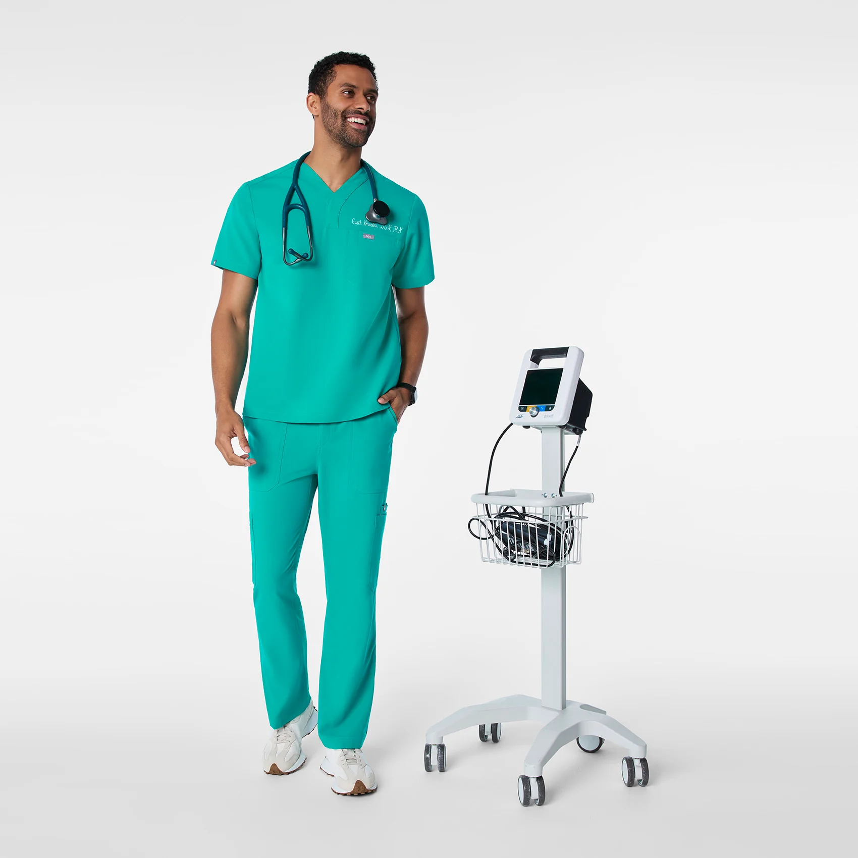 men's Lagoon Surrey - V-Neck Scrub Top - Image 2