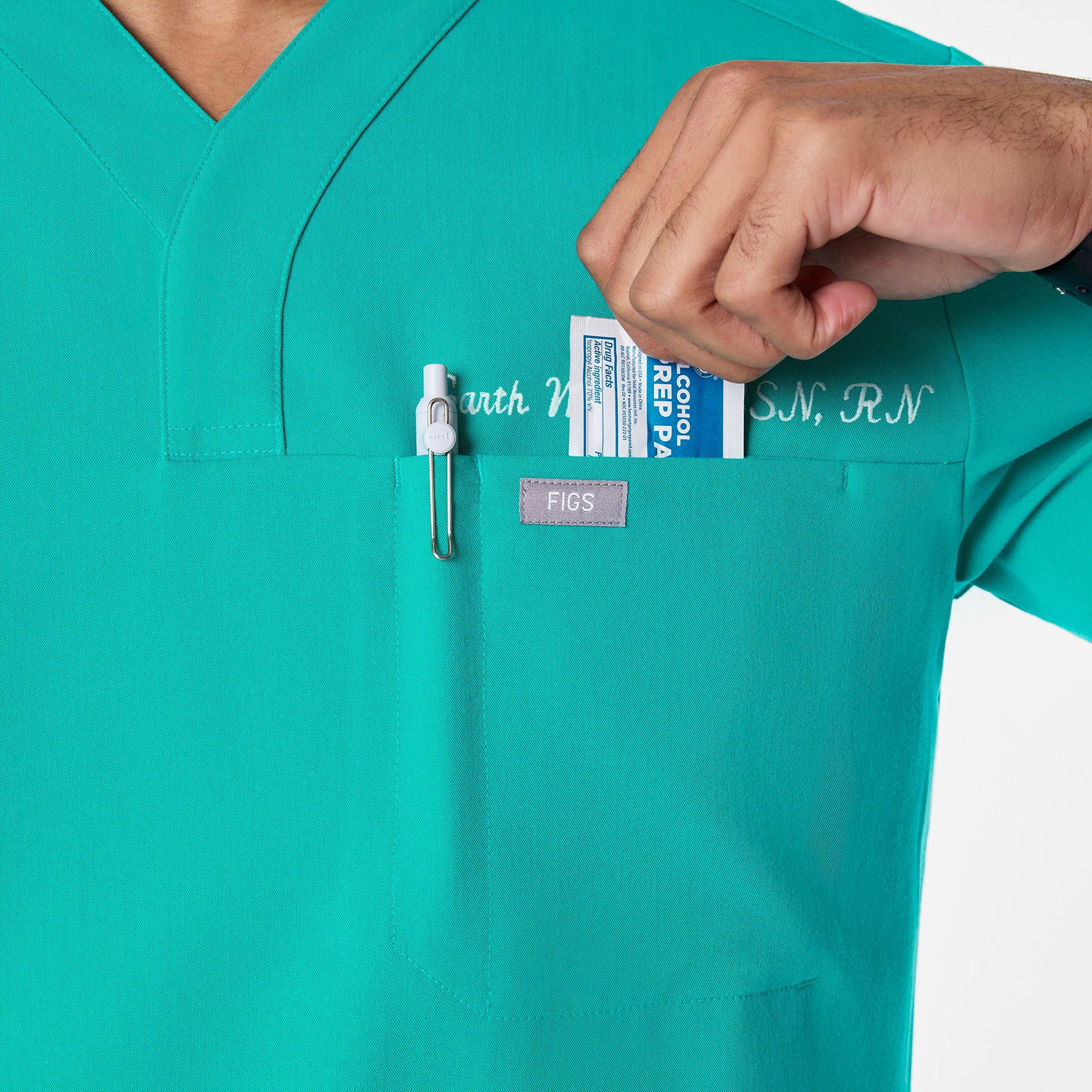 men's Lagoon Surrey - V-Neck Scrub Top - Image 6