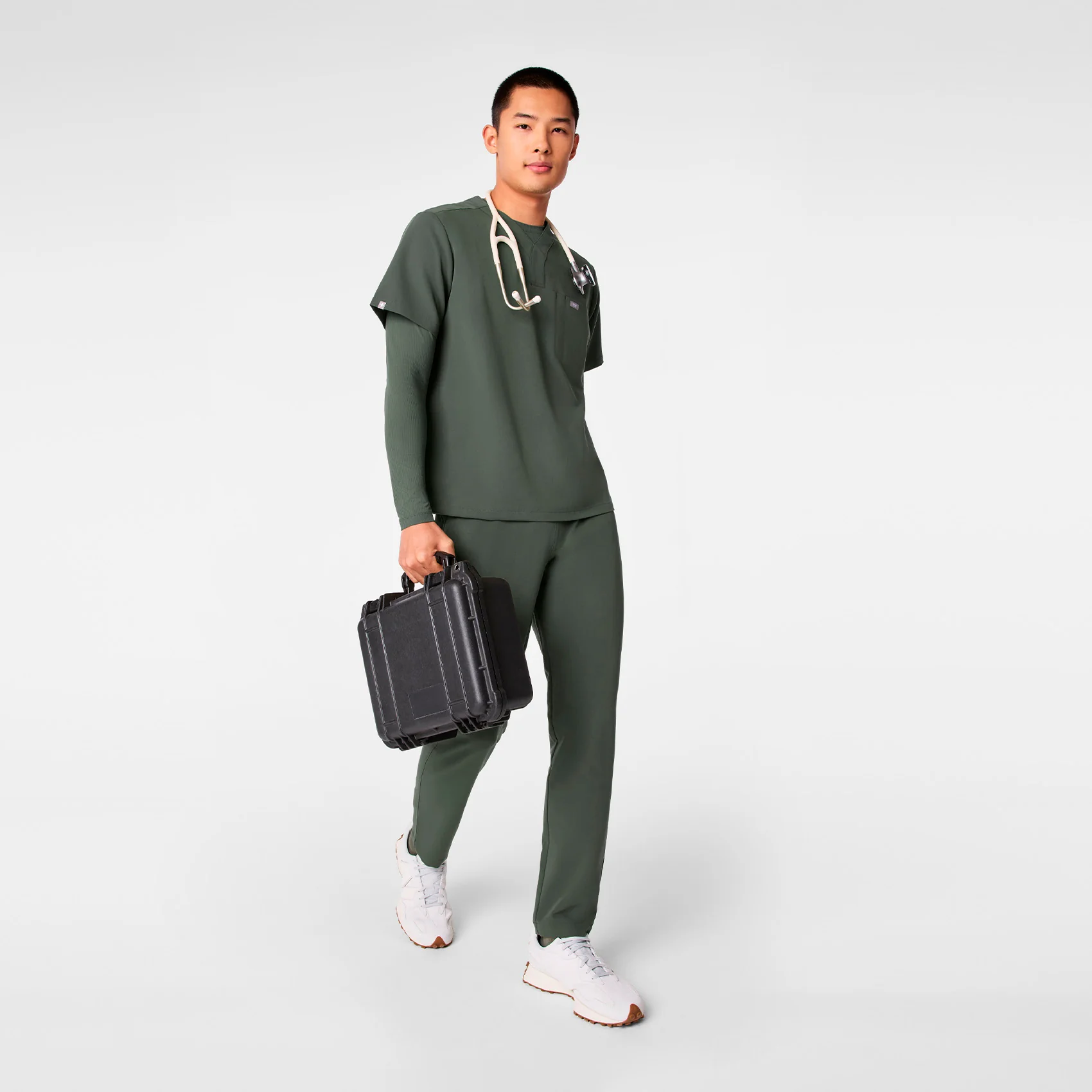 men's Moss Surrey - V-Neck Scrub Top - Image 2