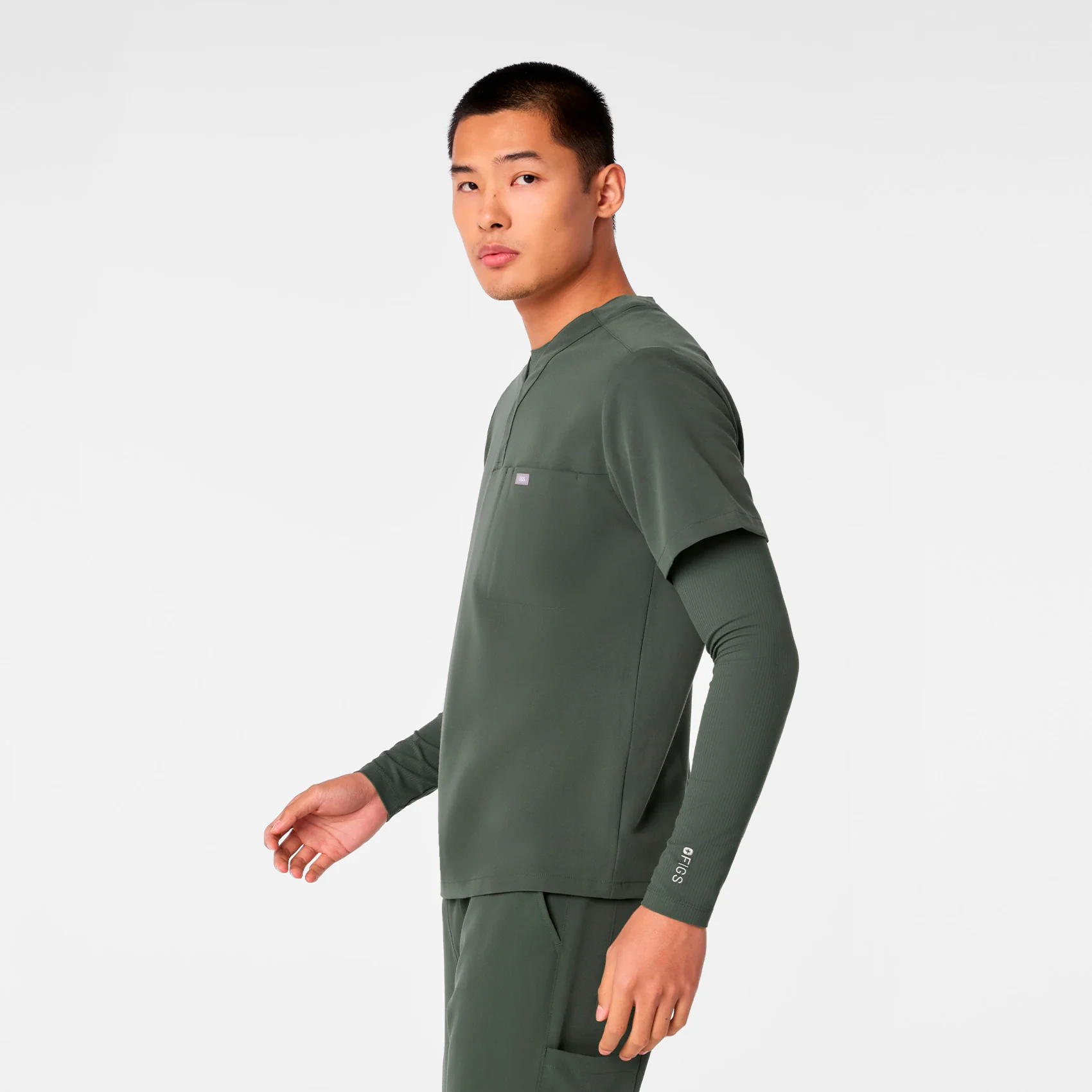 men's Moss Surrey - V-Neck Scrub Top - Image 3