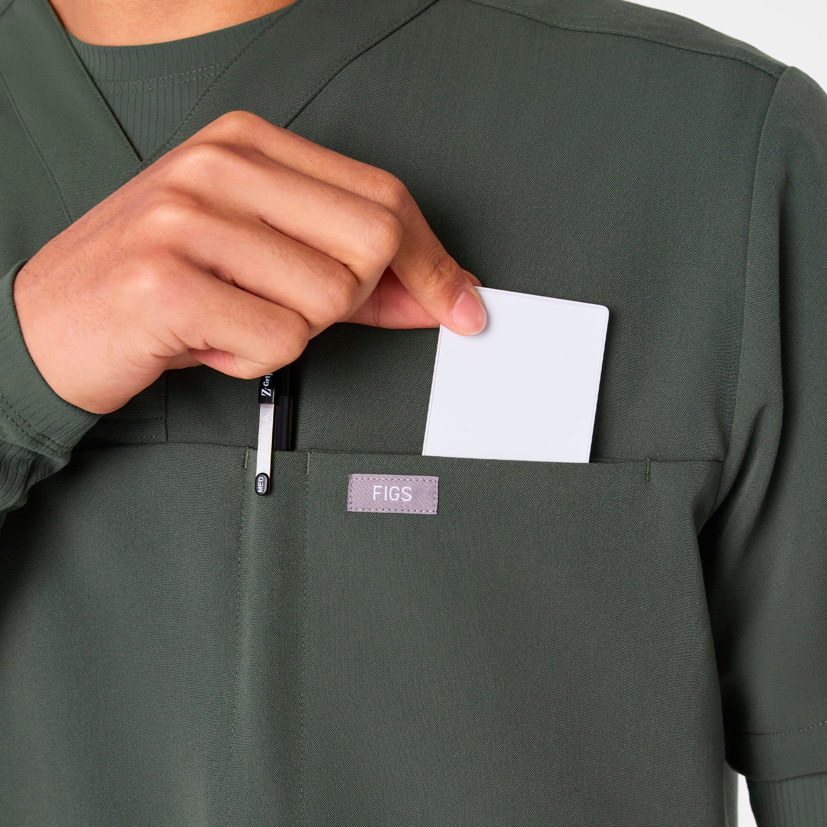 men's Moss Surrey - V-Neck Scrub Top - Image 7