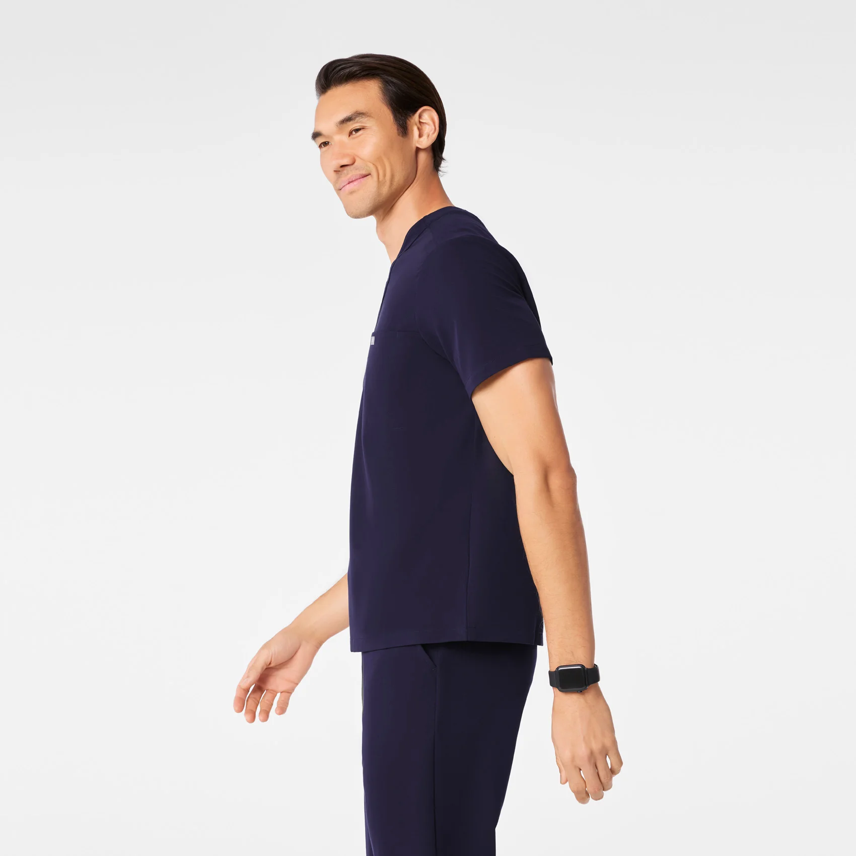 men's Navy Surrey - V-Neck Scrub Top - Image 3