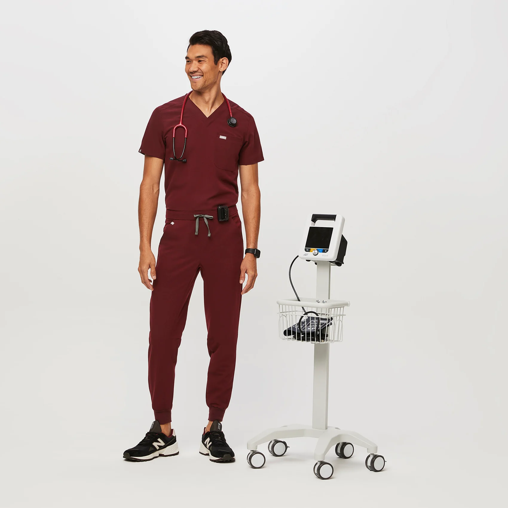 Men's Burgundy Tansen™ - Jogger Scrub Pants - Image 2