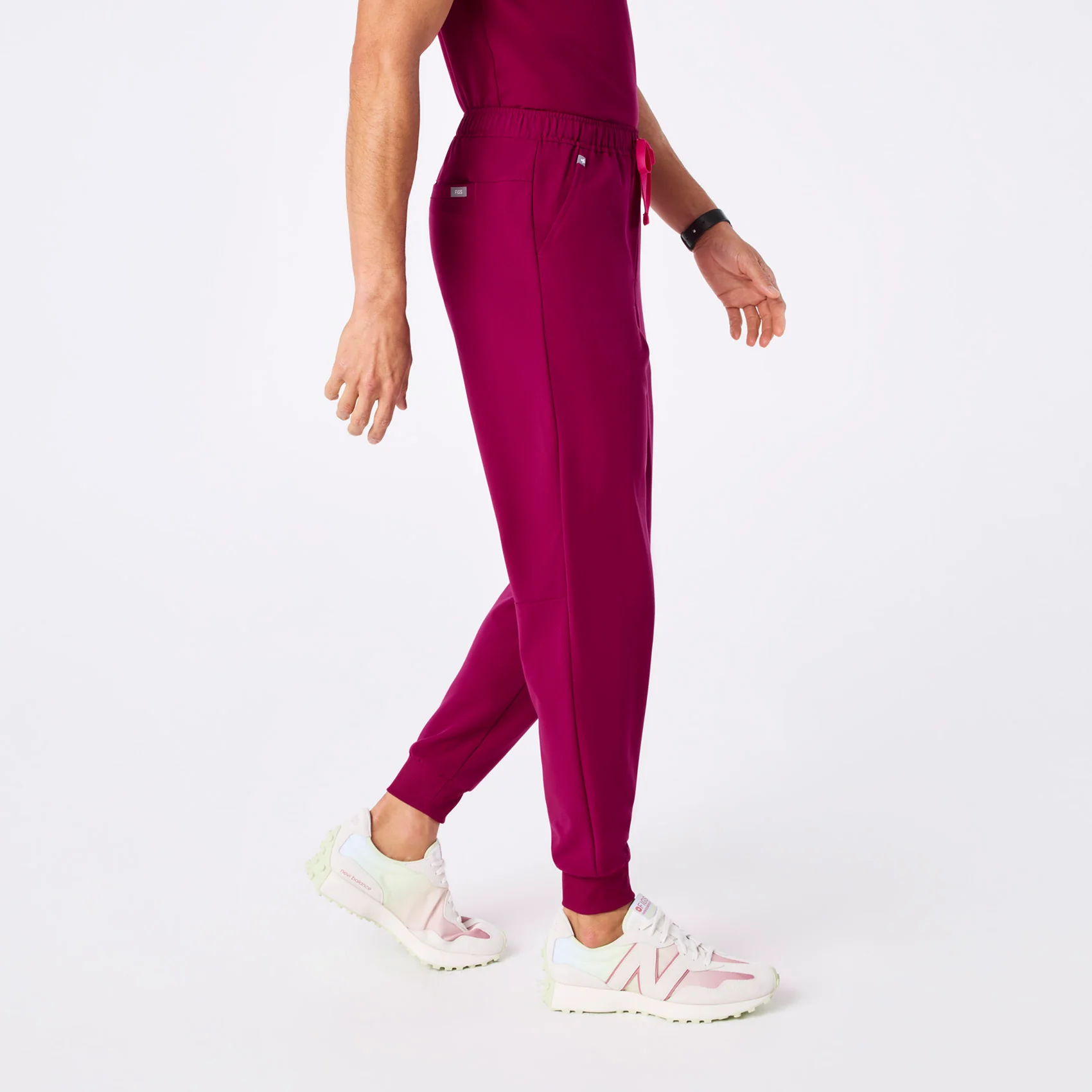 men's Dark Magenta Tansen - Short Jogger Scrub Pant™ - Image 3