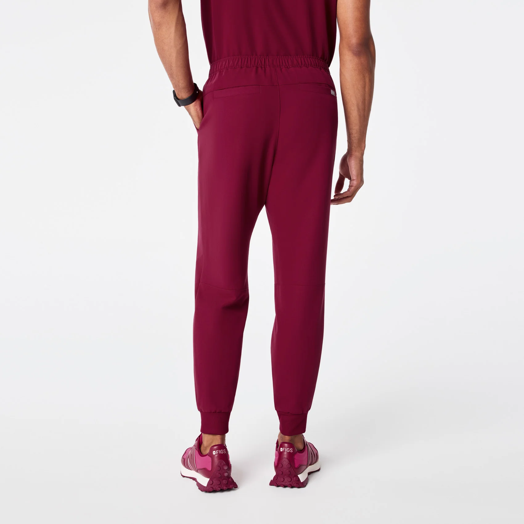 men's Deep Cranberry Tansen - Short Jogger Scrub Pant™ - Image 5