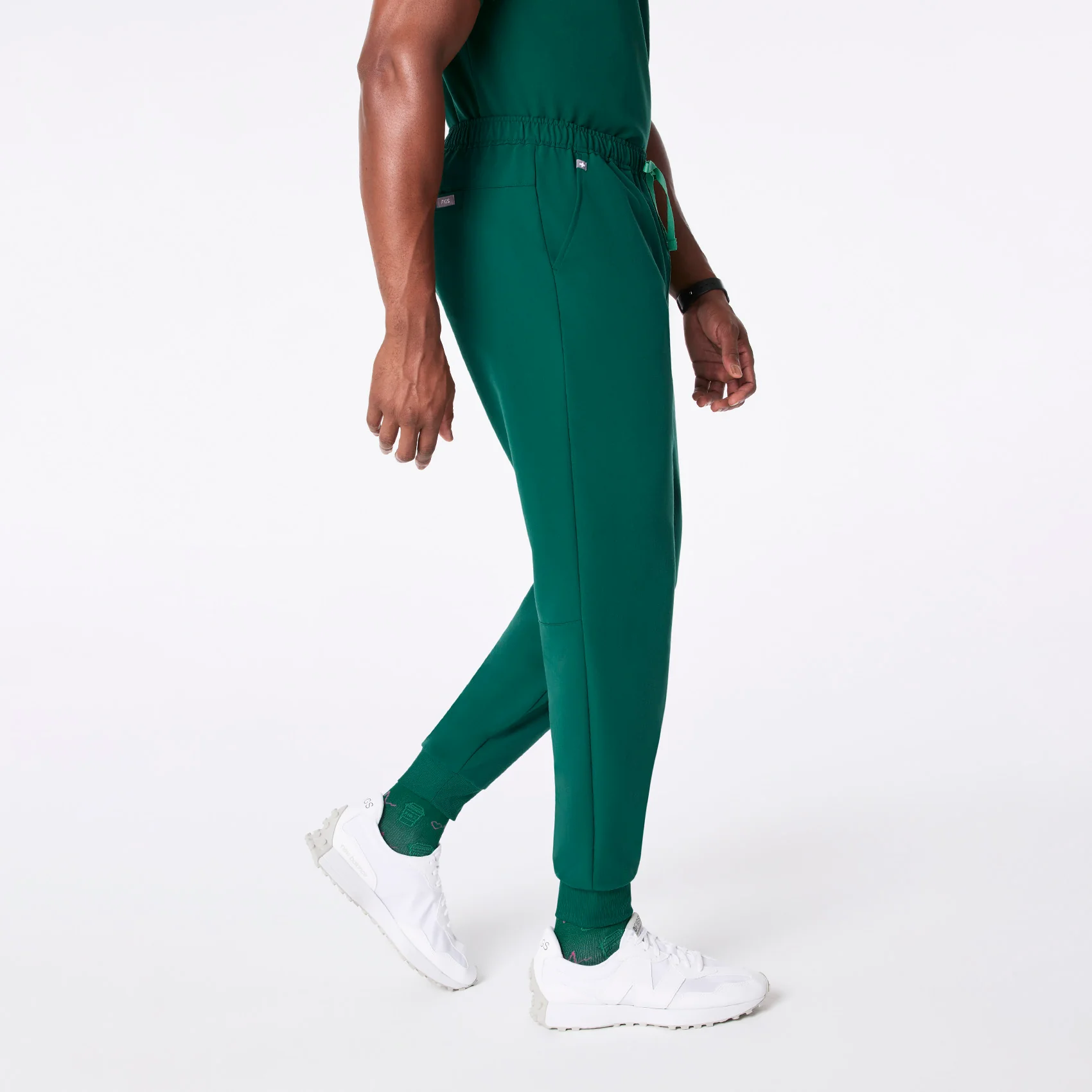 men's Hunter Green Tansen - Short Jogger Scrub Pant™ - Image 3