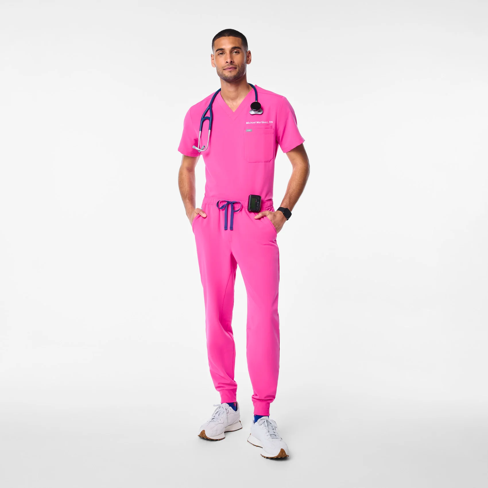 men's Rapid Response Pink Tansen - Jogger Scrub Pant™ - Image 2
