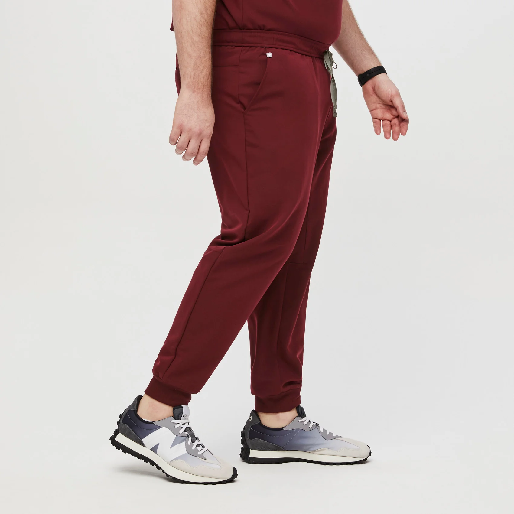 men's Burgundy Tansen™ - Short Jogger Scrub Pants (3XL - 6XL) - Image 3