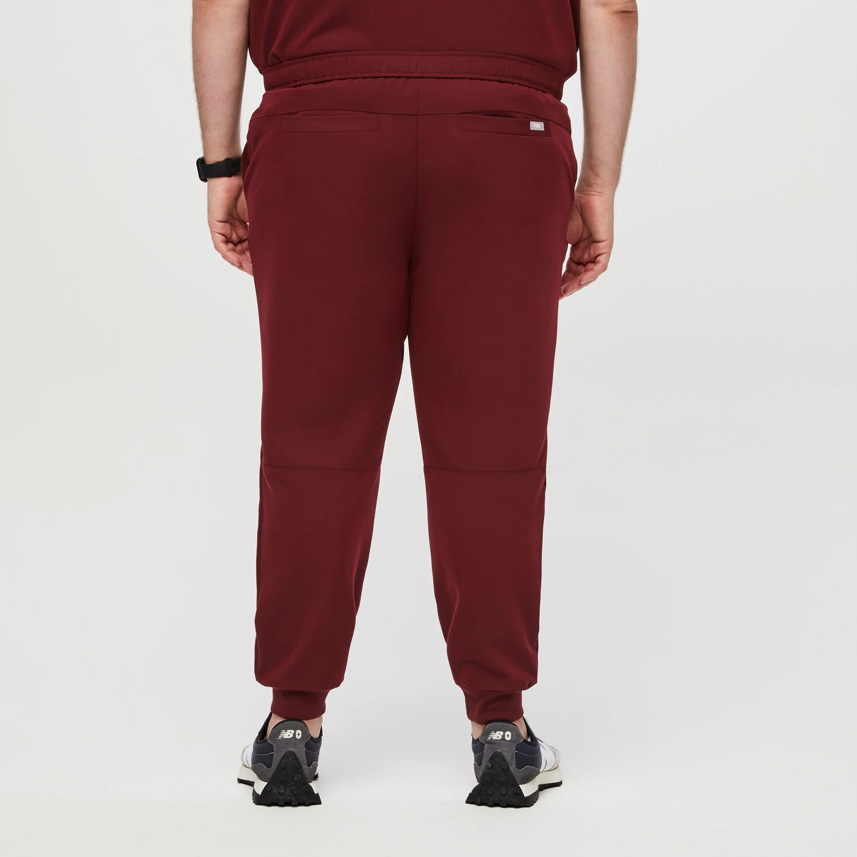 men's Burgundy Tansen™ - Short Jogger Scrub Pants (3XL - 6XL) - Image 4