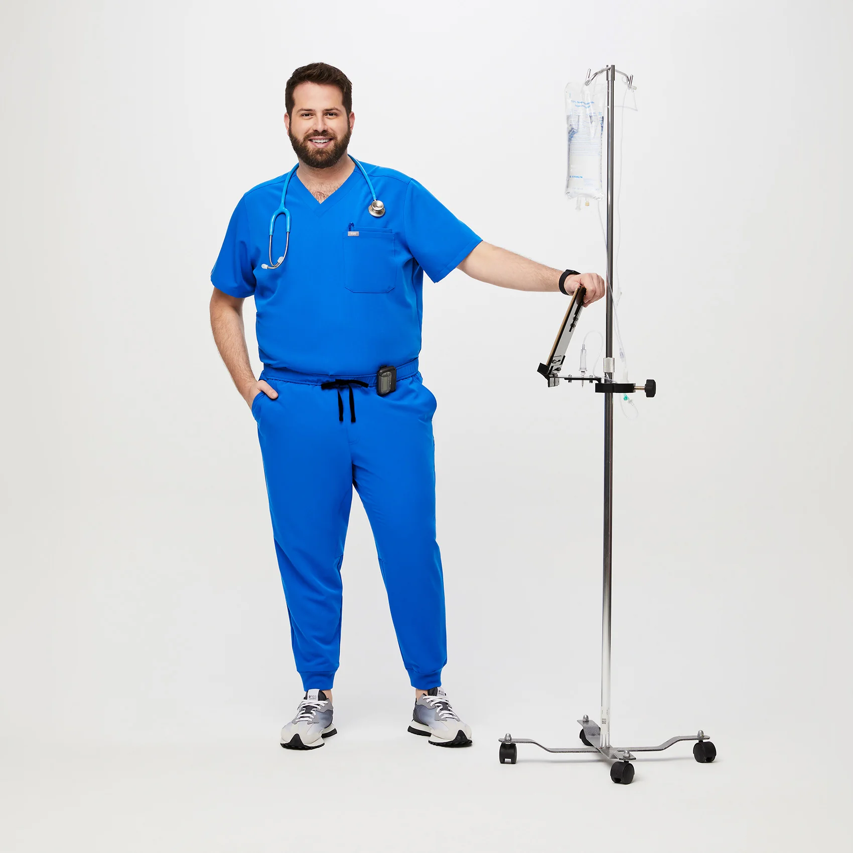 men's Royal Blue Tansen™ - Short Jogger Scrub Pants (3XL - 6XL) - Image 2