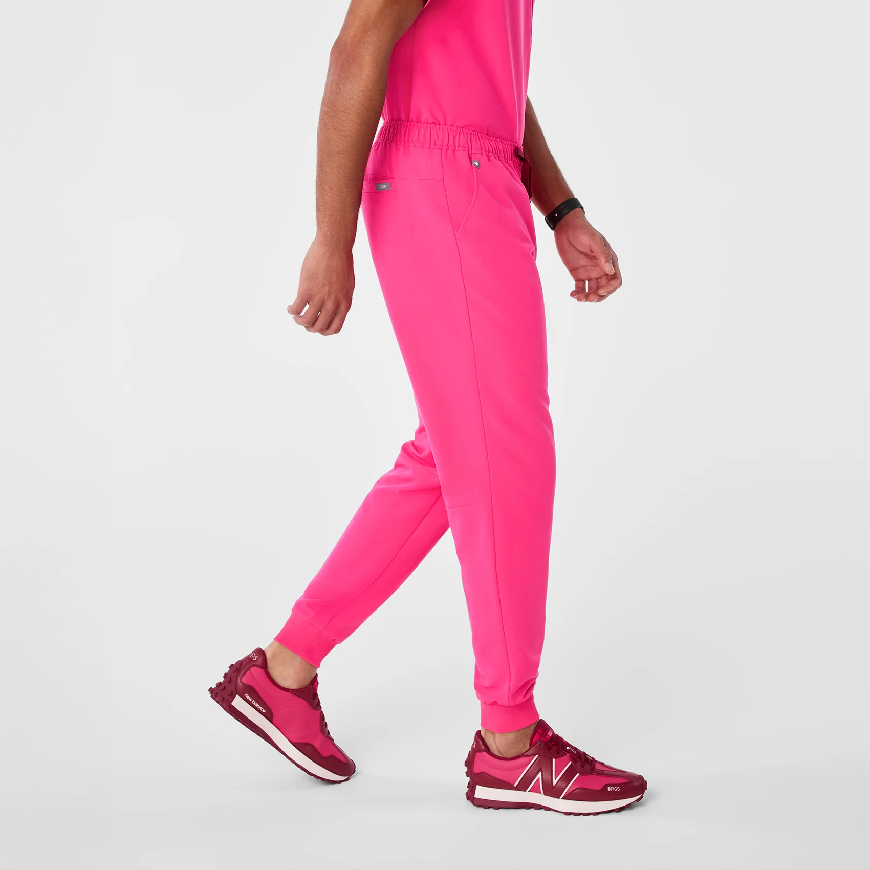 men's Shocking Pink Tansen - Tall Jogger Scrub Pant™ - Image 3