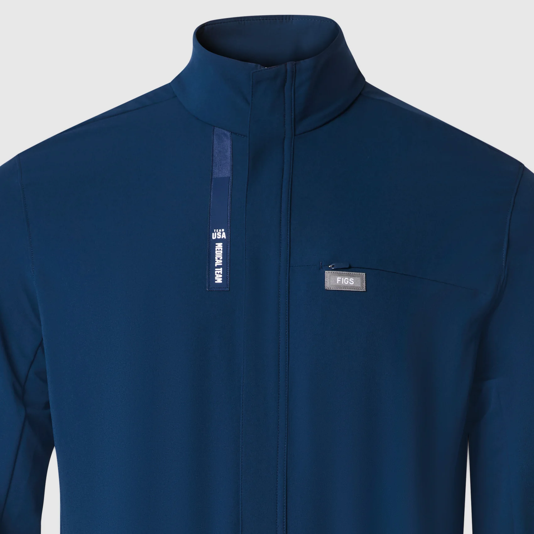 men's Team USA Blue FIGS x Team USA FIBREx Mock Neck Longsleeve - Scrubjumpsuit™ - Image 12