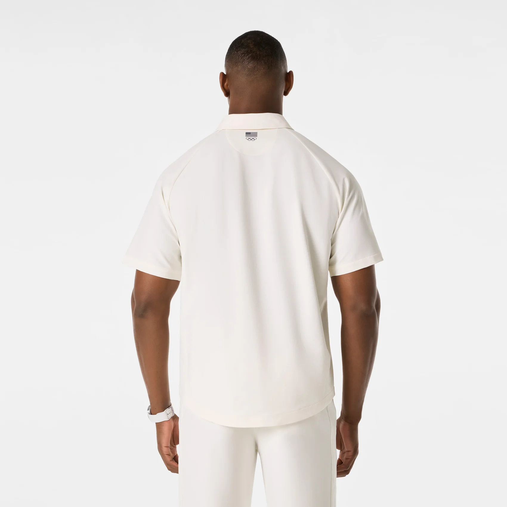 men's Off White FIGS x Team USA FIBREx Polo - Scrub Top - Image 4