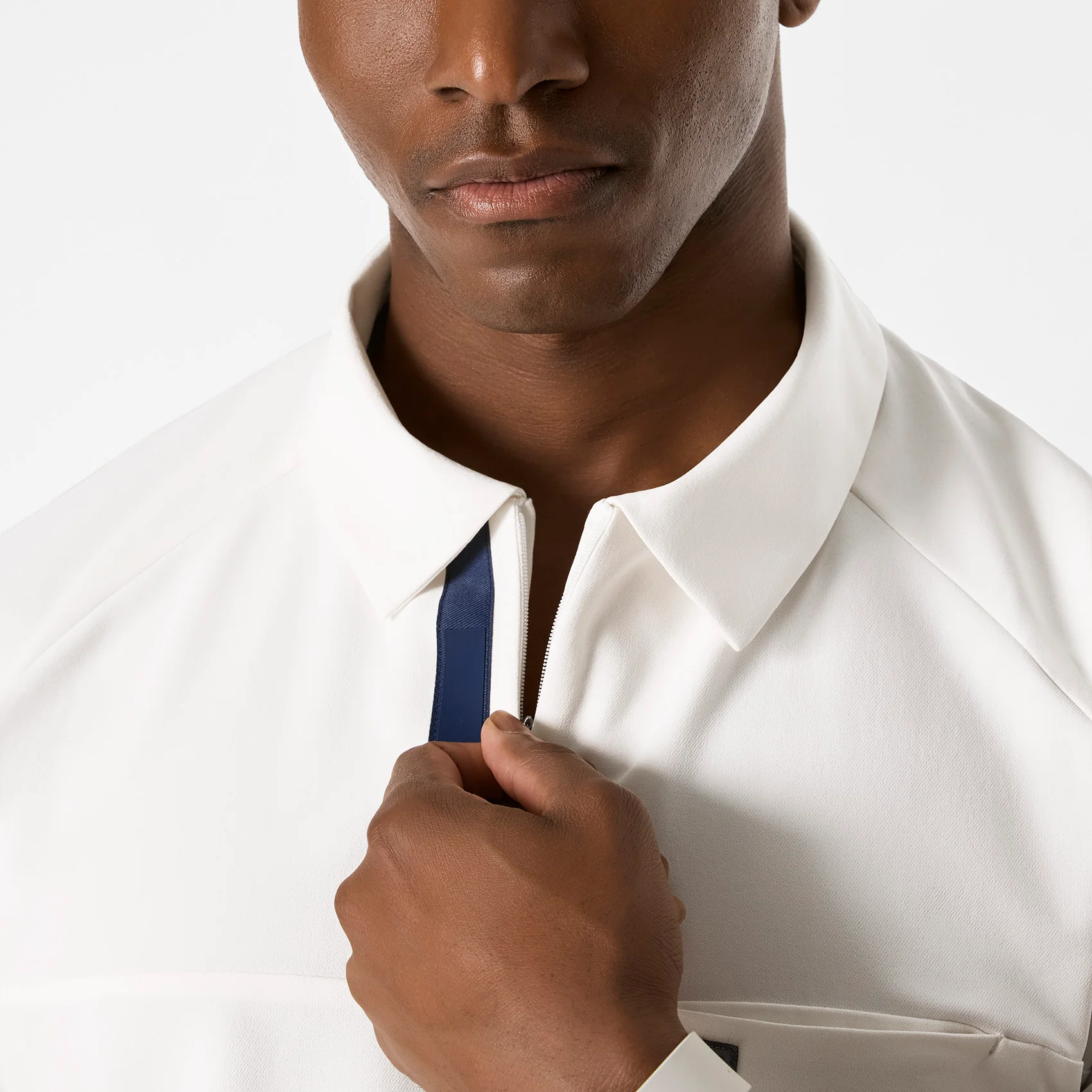 men's Off White FIGS x Team USA FIBREx Polo - Scrub Top - Image 6