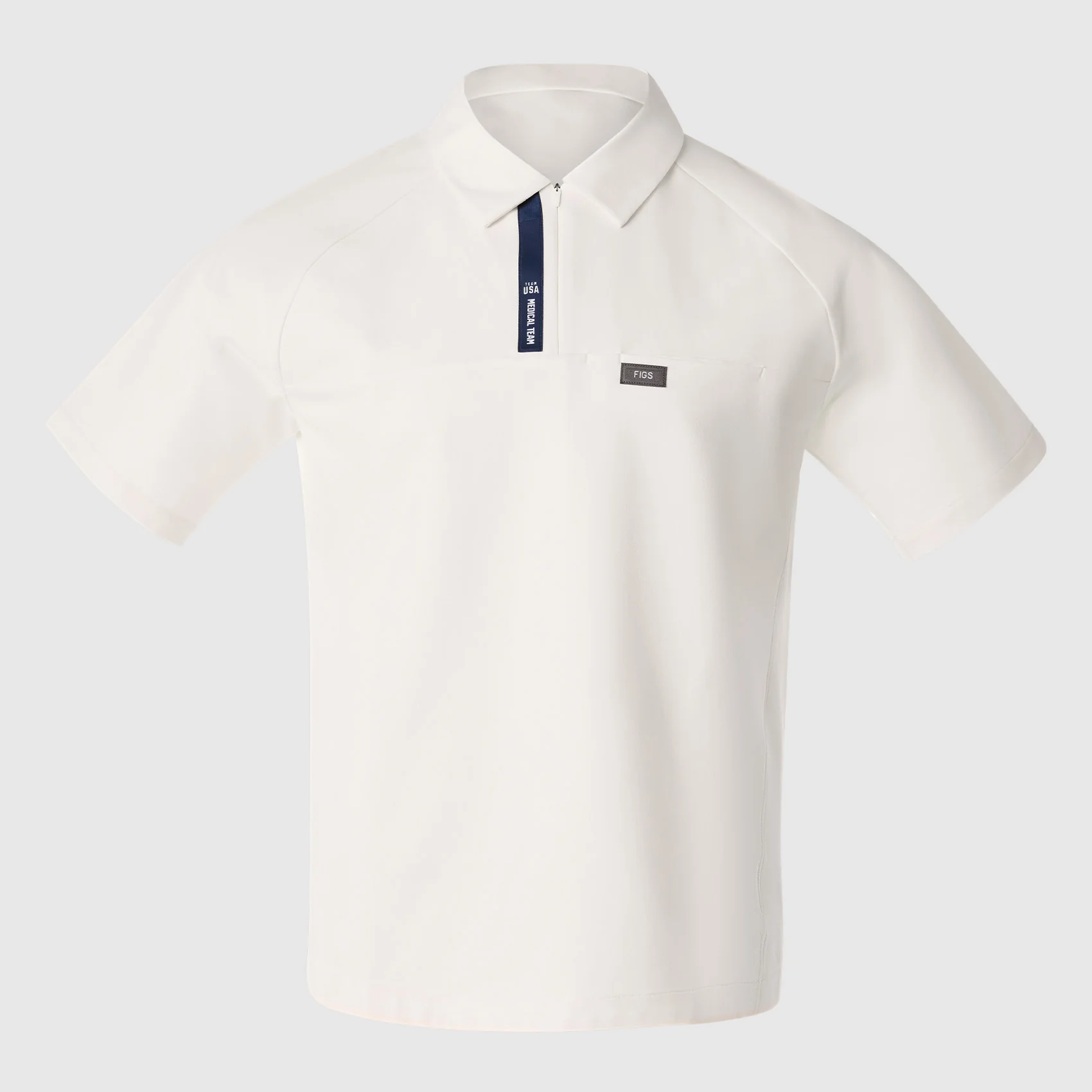 men's Off White FIGS x Team USA FIBREx Polo - Scrub Top - Image 8