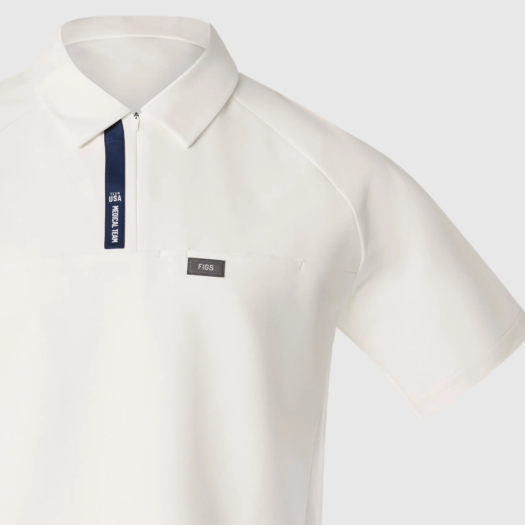 men's Off White FIGS x Team USA FIBREx Polo - Scrub Top - Image 9