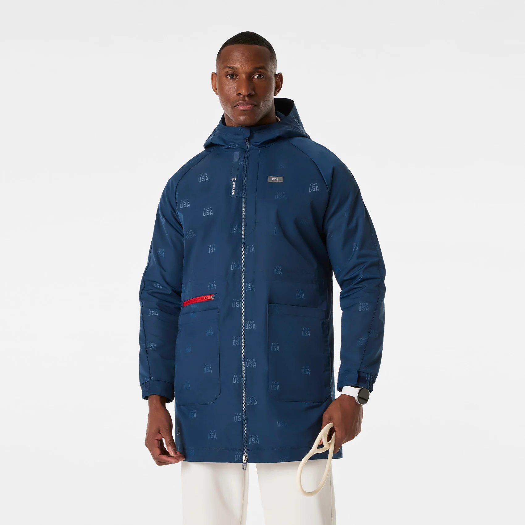 men's Team USA Blue FIGS x Team USA On-Shift Stadium Jacket™