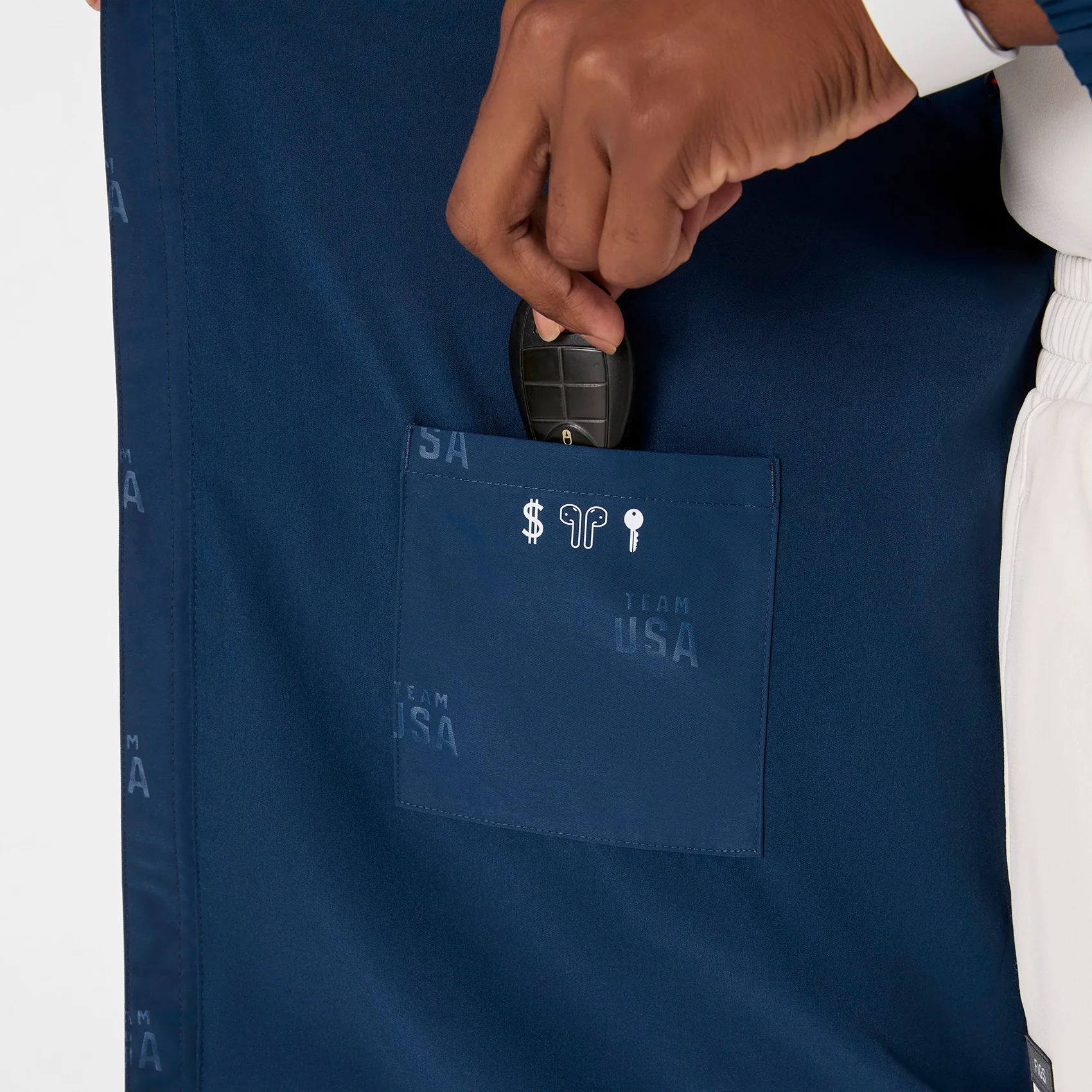men's Team USA Blue FIGS x Team USA On-Shift Stadium Jacket™ - Image 10