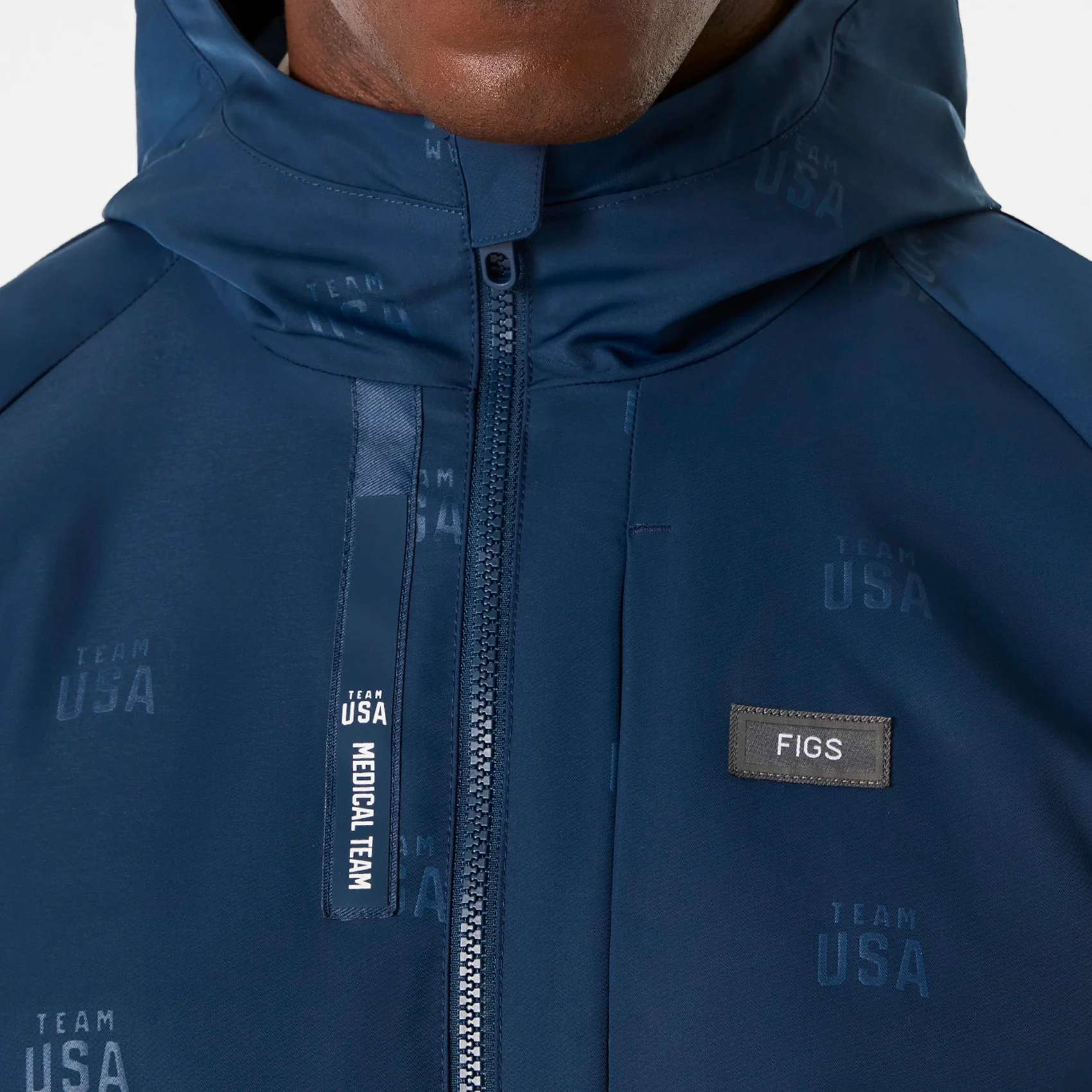 men's Team USA Blue FIGS x Team USA On-Shift Stadium Jacket™ - Image 5