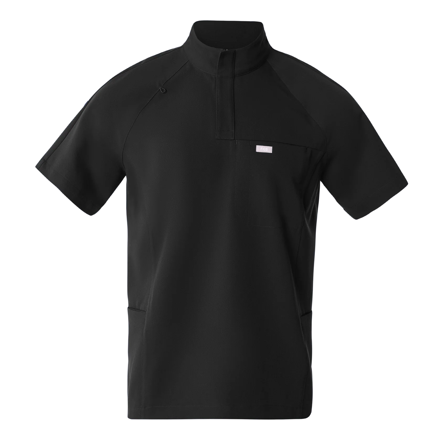 men's Black Timmons - Mock Neck ¼ Zip Scrub Top - Image 10