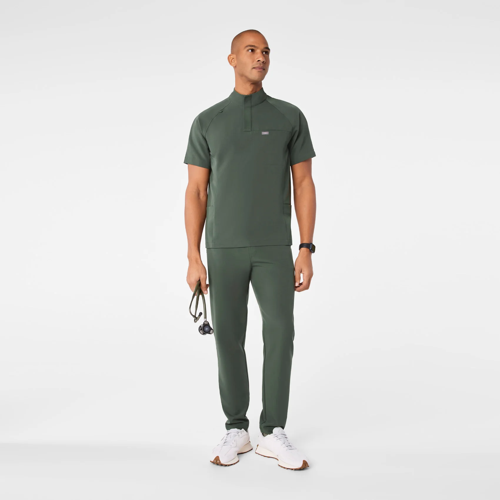men's Moss Timmons - Mock Neck ¼ Zip Scrub Top - Image 3