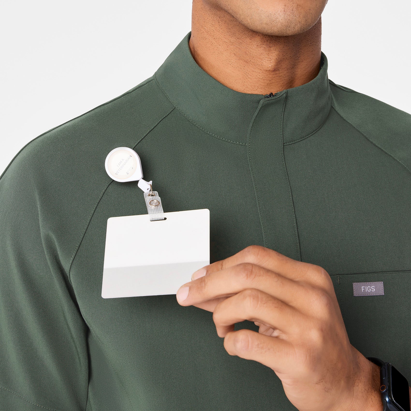 men's Moss Timmons - Mock Neck ¼ Zip Scrub Top - Image 9