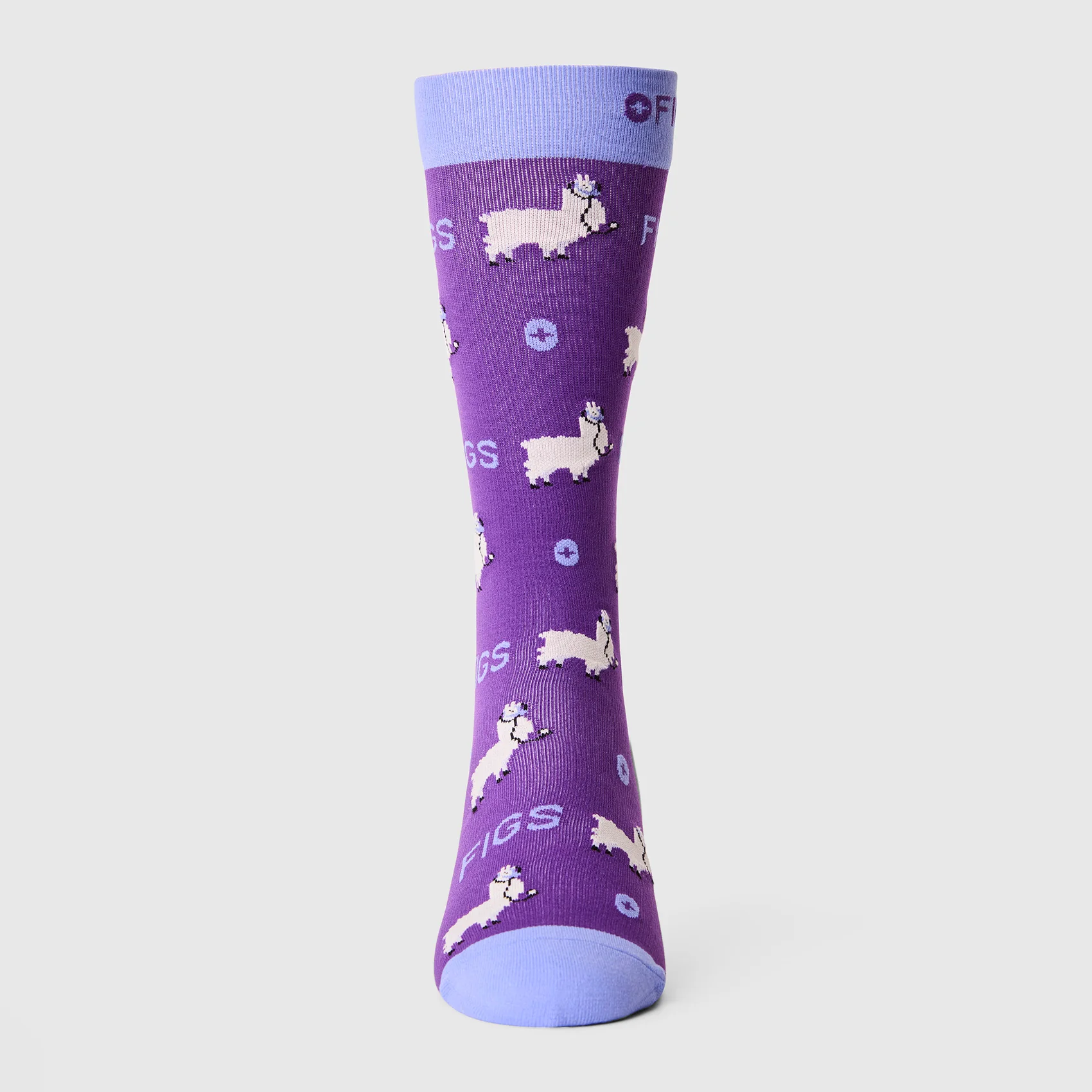 men's Digital Grape Trauma Llama - Compression Socks - Image 3