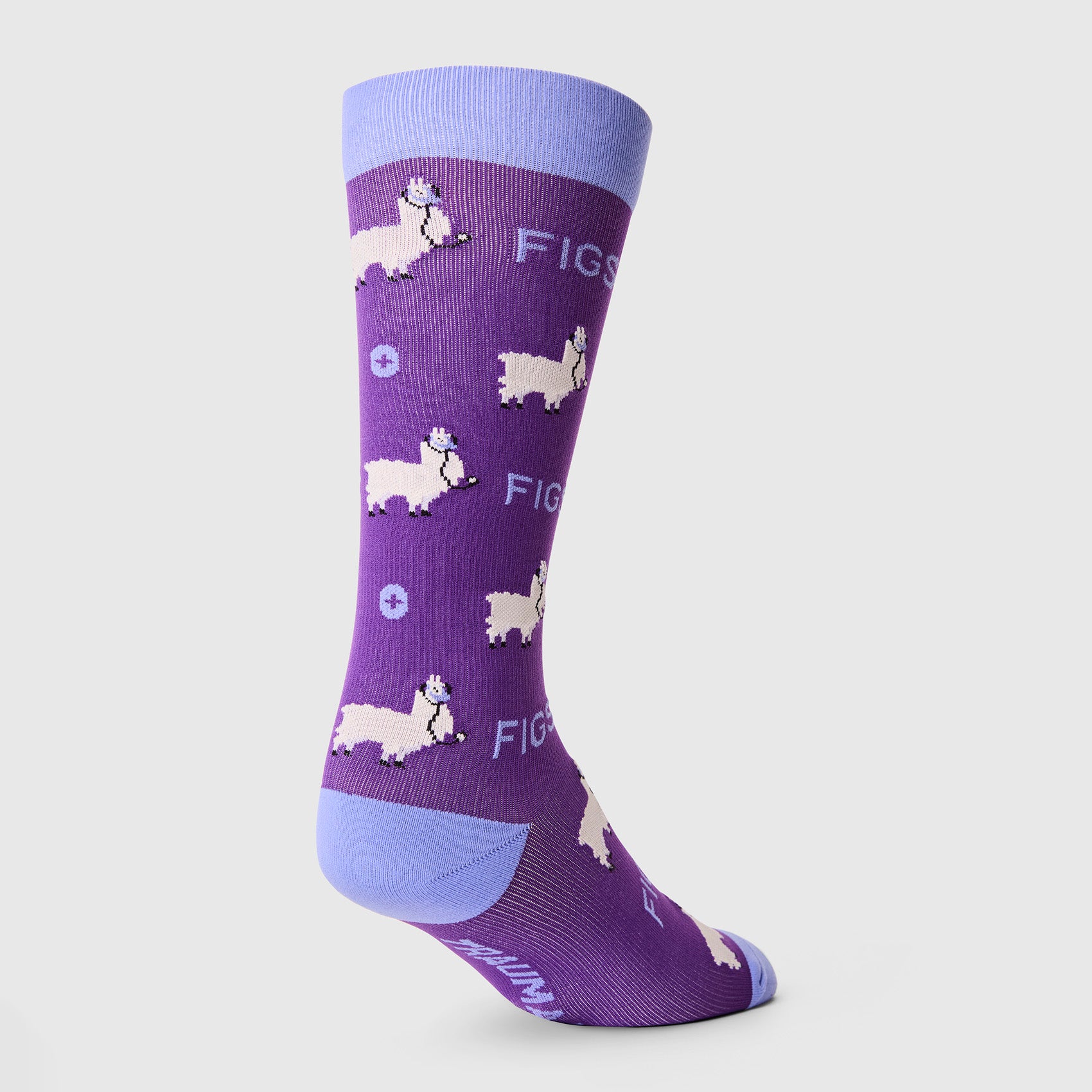 men's Digital Grape Trauma Llama - Compression Socks - Image 4