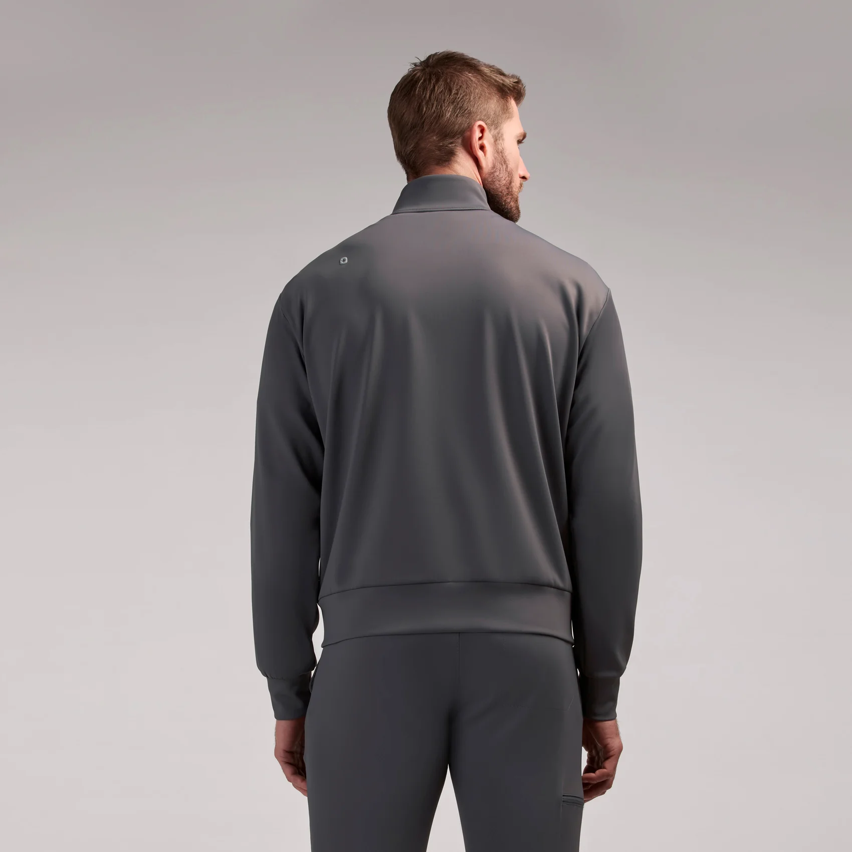men's Charcoal Varzo FORMx Relaxed - Scrub Jacket™ - Image 4