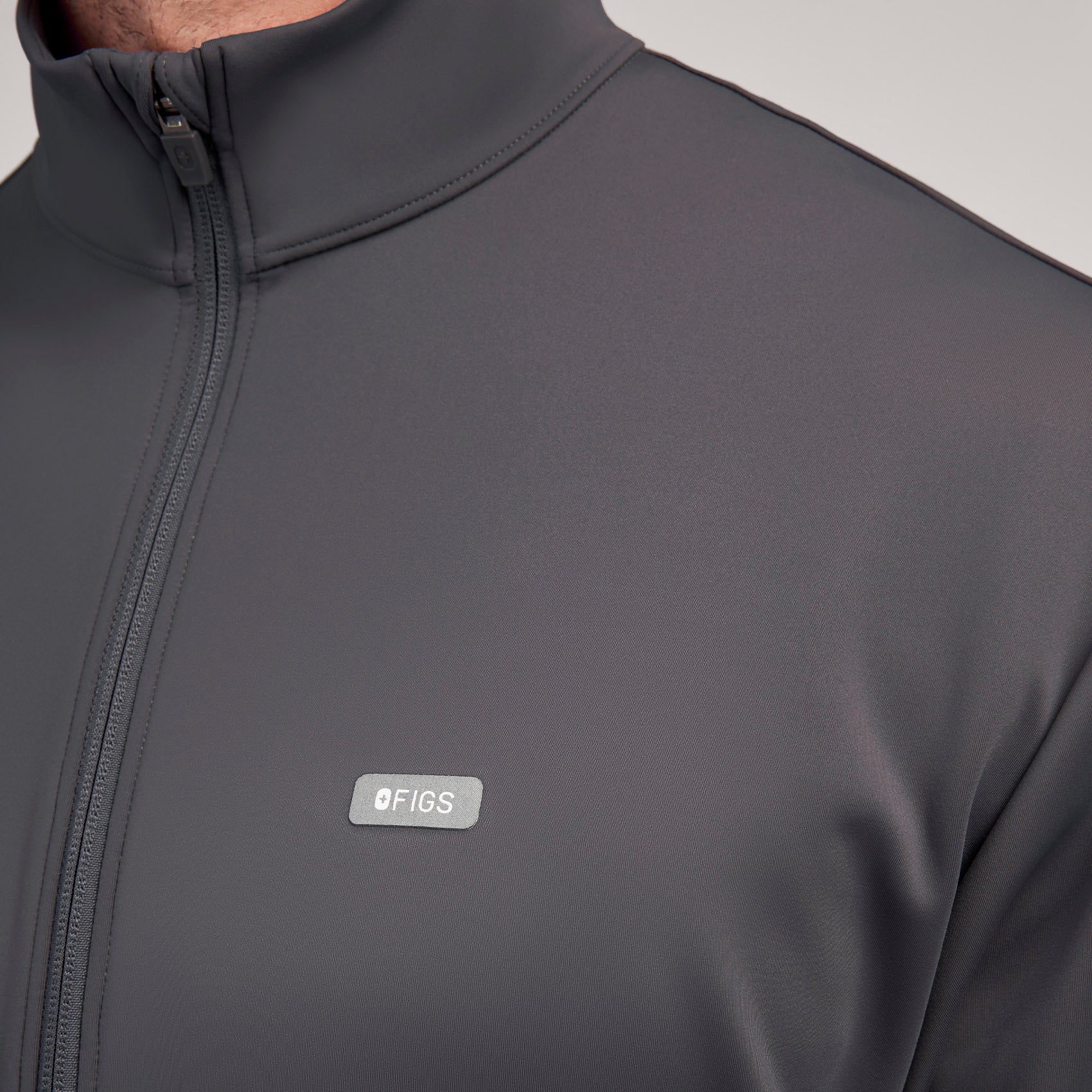 men's Charcoal Varzo FORMx Relaxed - Scrub Jacket™ - Image 7