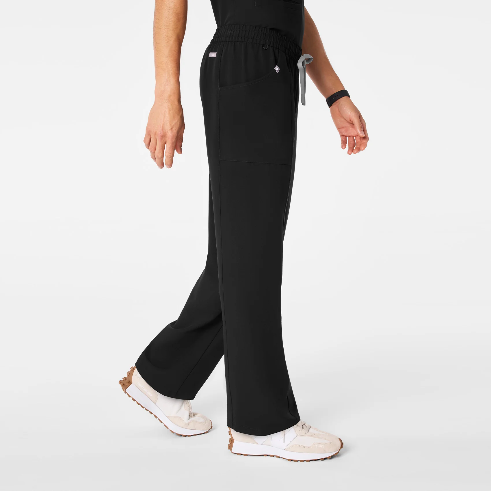 men's Black Vernon - Tall Relaxed Straight Leg Scrub Pant - Image 3