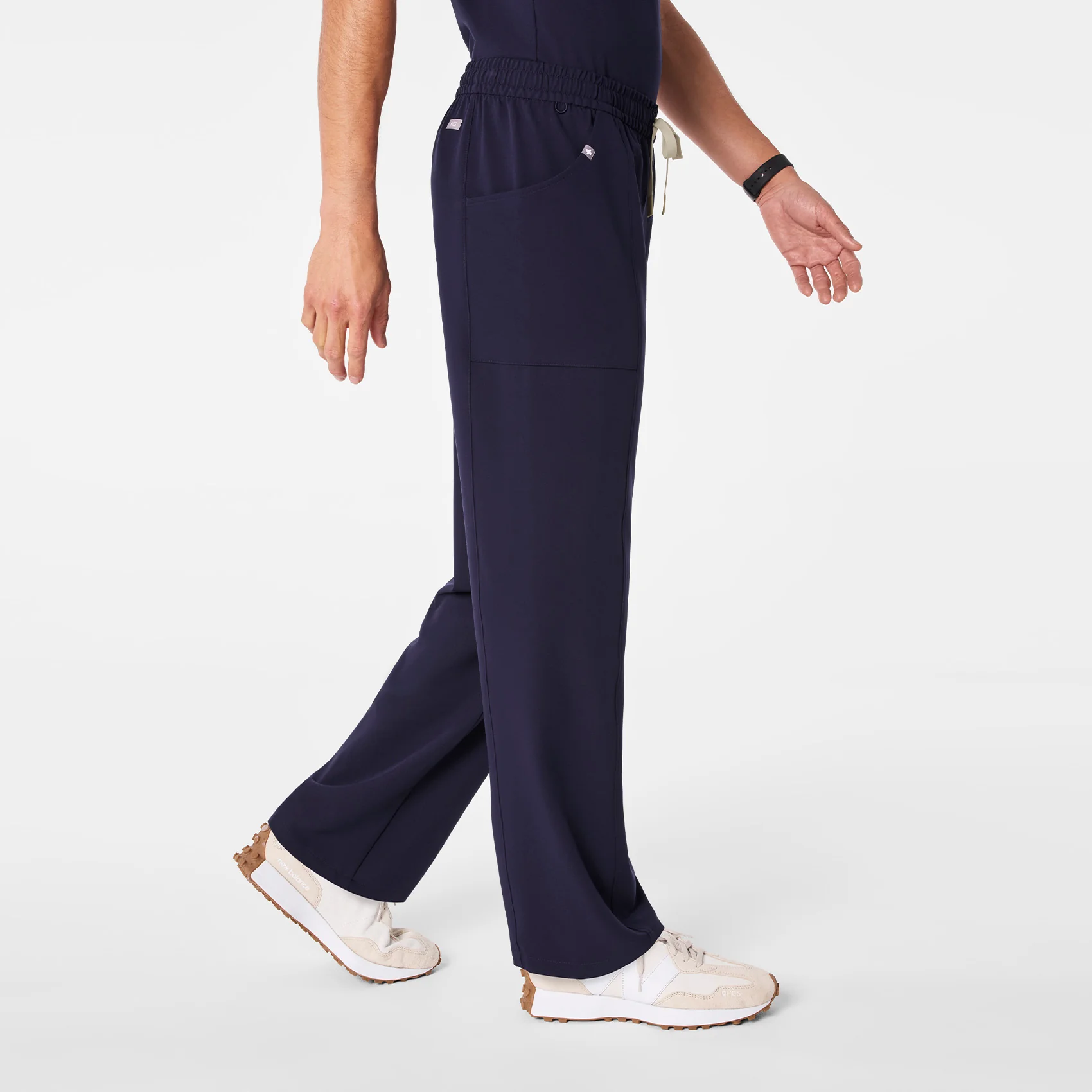 men's Navy Vernon - Short Relaxed Straight Leg Scrub Pant - Image 3