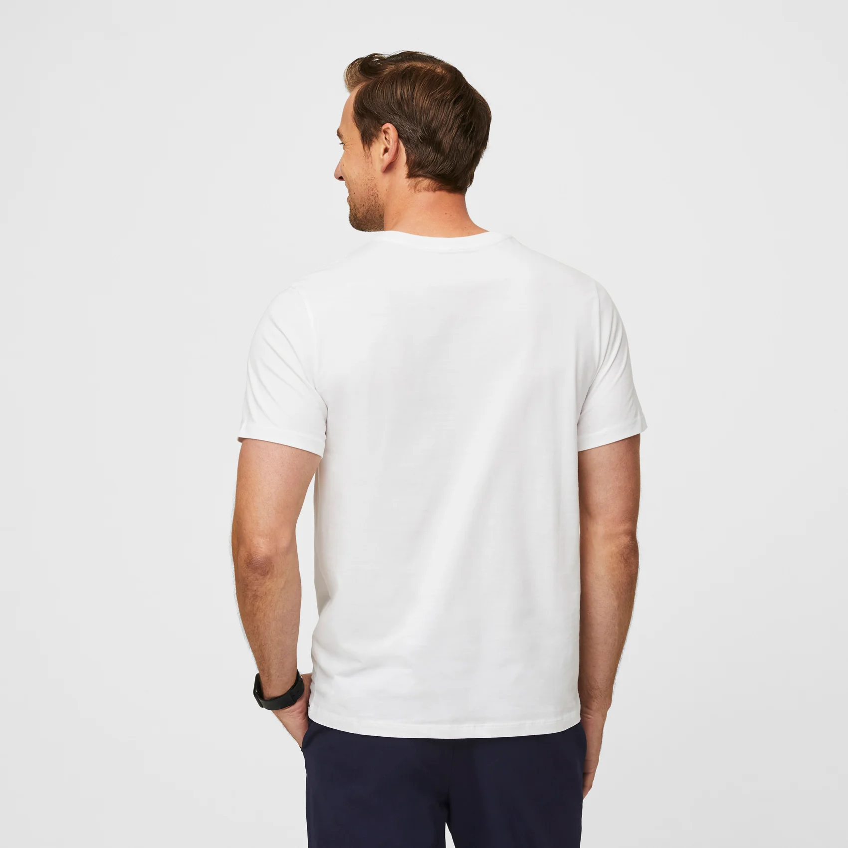 men's White Veterinary Student Supersoft - Shortsleeve Underscrub - Image 2