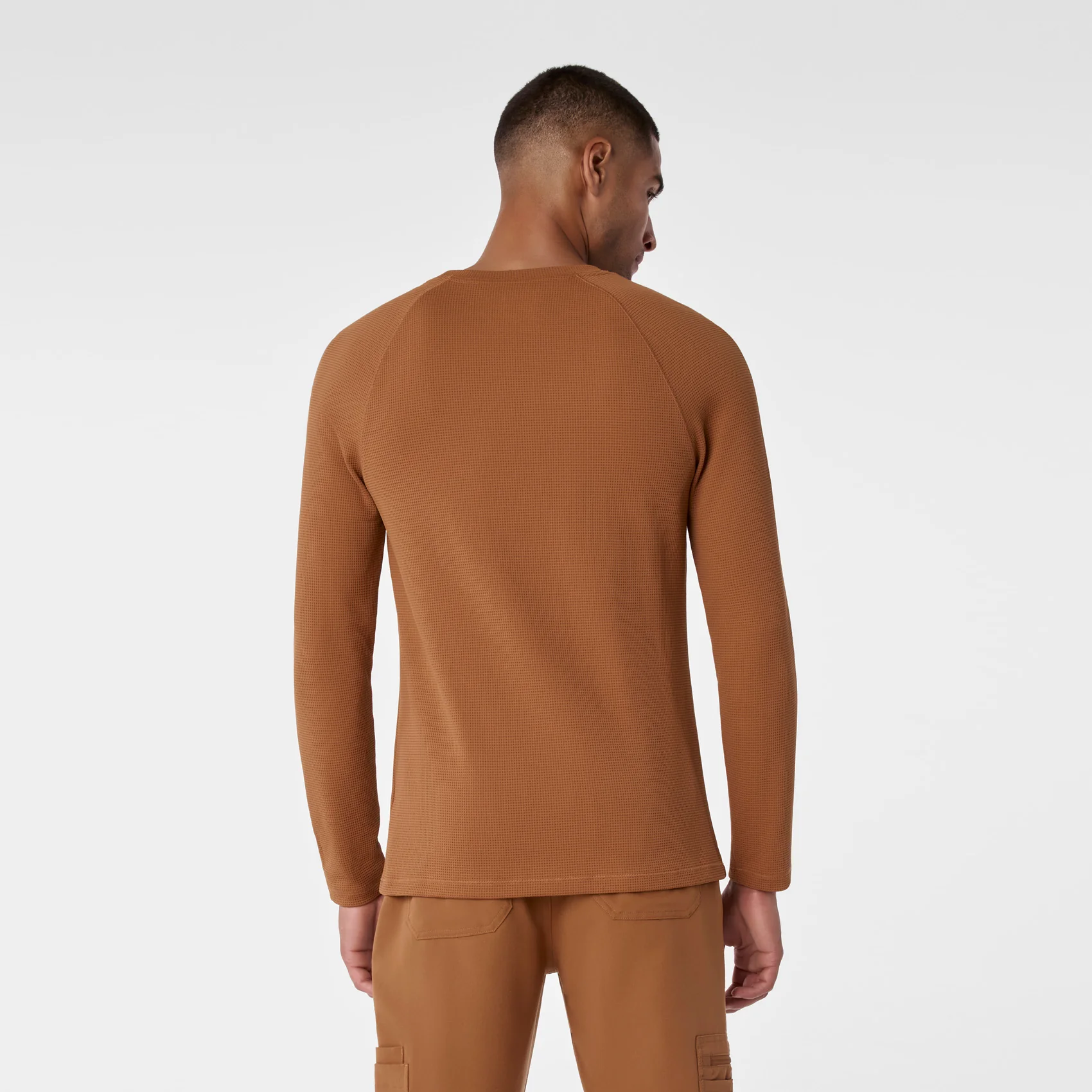 men's Mocha Waffle - Longsleeve Underscrub - Image 4