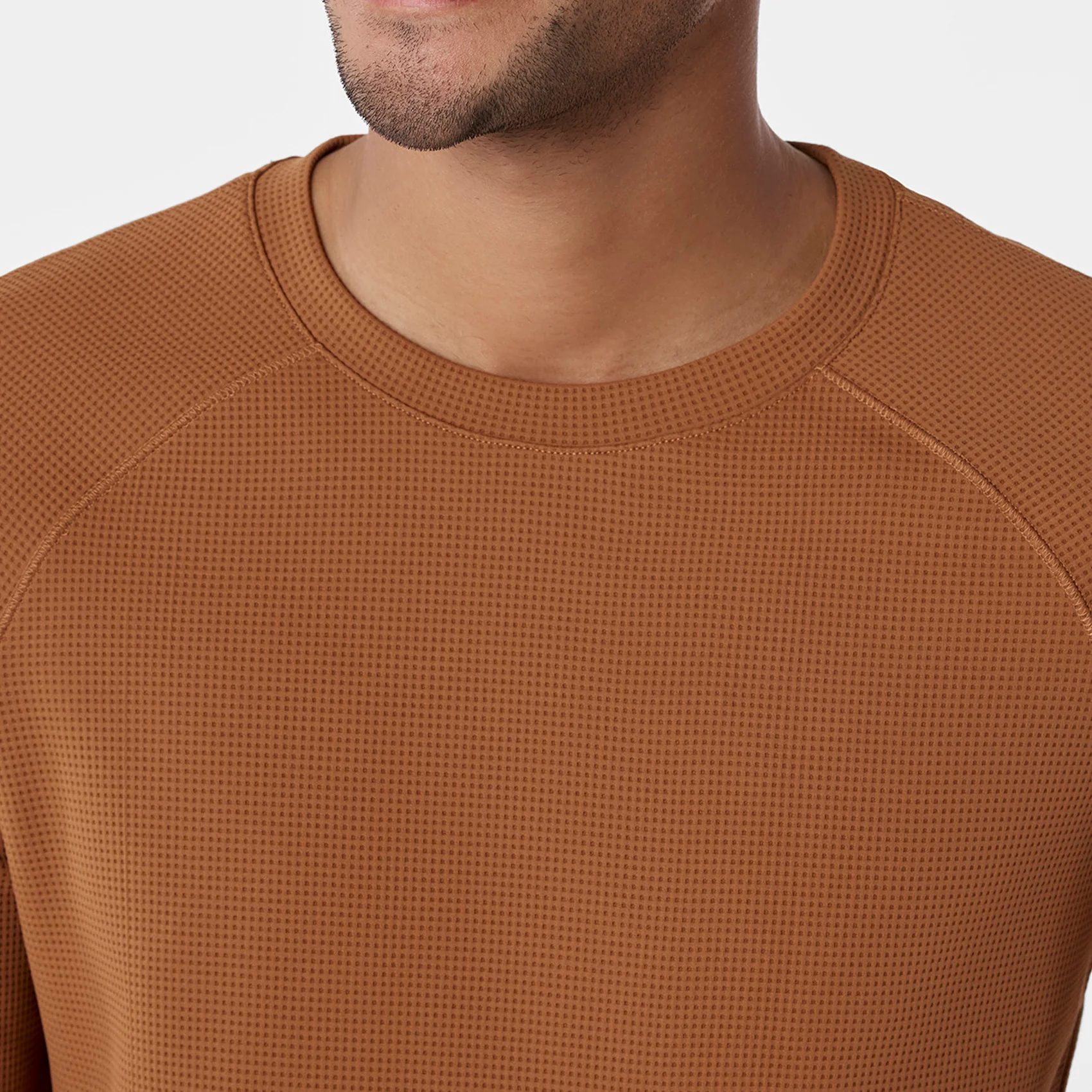 men's Mocha Waffle - Longsleeve Underscrub - Image 5