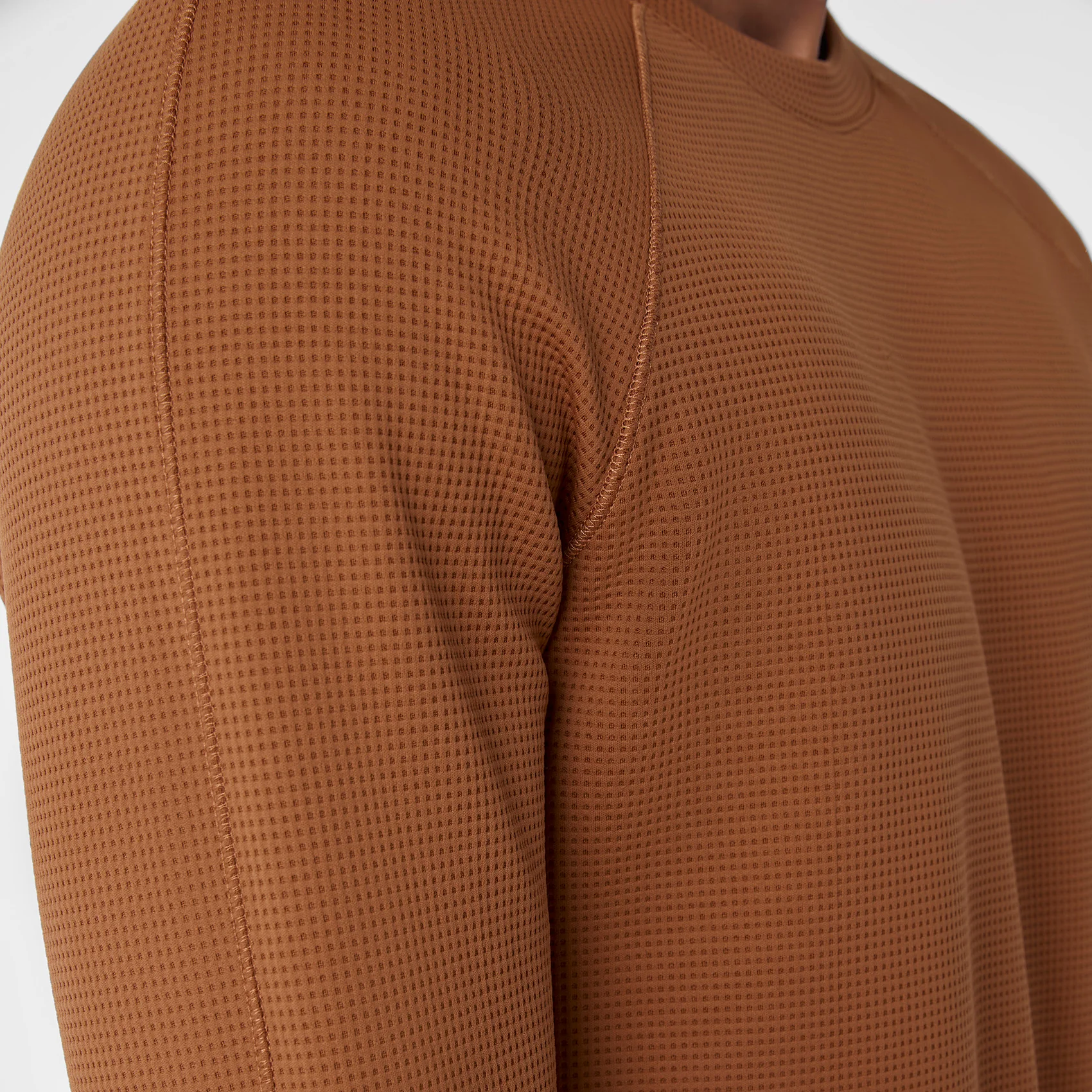 men's Mocha Waffle - Longsleeve Underscrub - Image 6