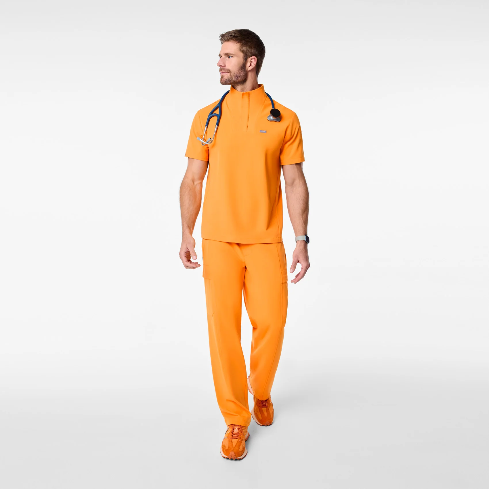 men's Creamsicle Walden Mock Neck - Scrub Top - Image 2