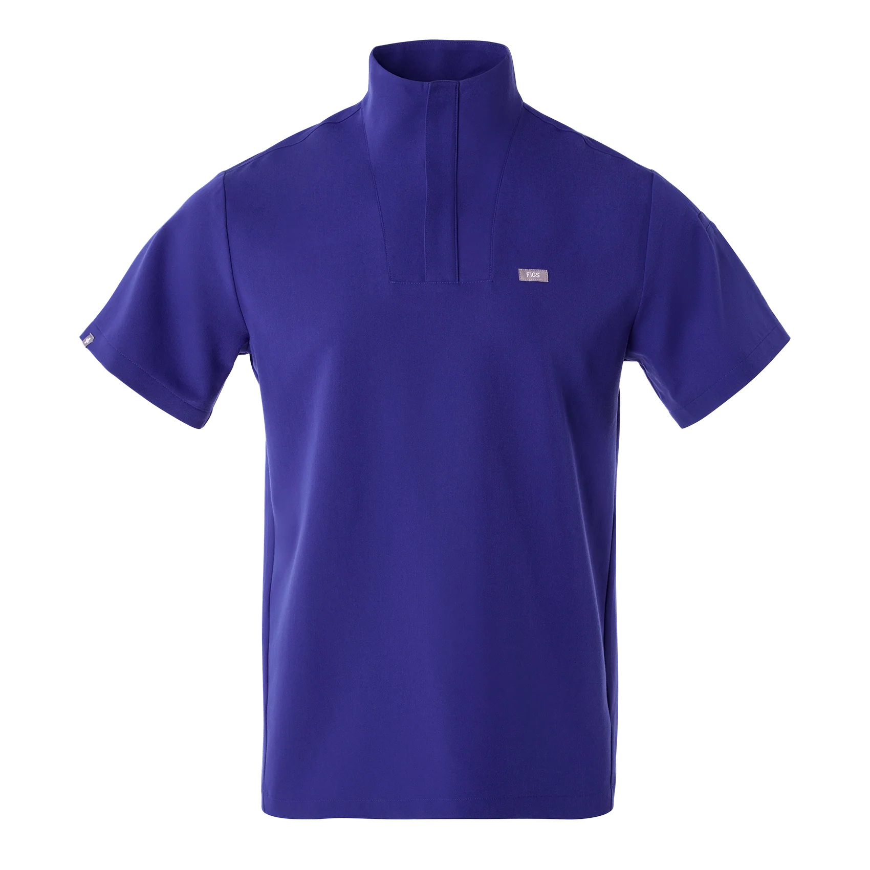men's Deep Royal Blue Walden Mock Neck - Scrub Top - Image 8